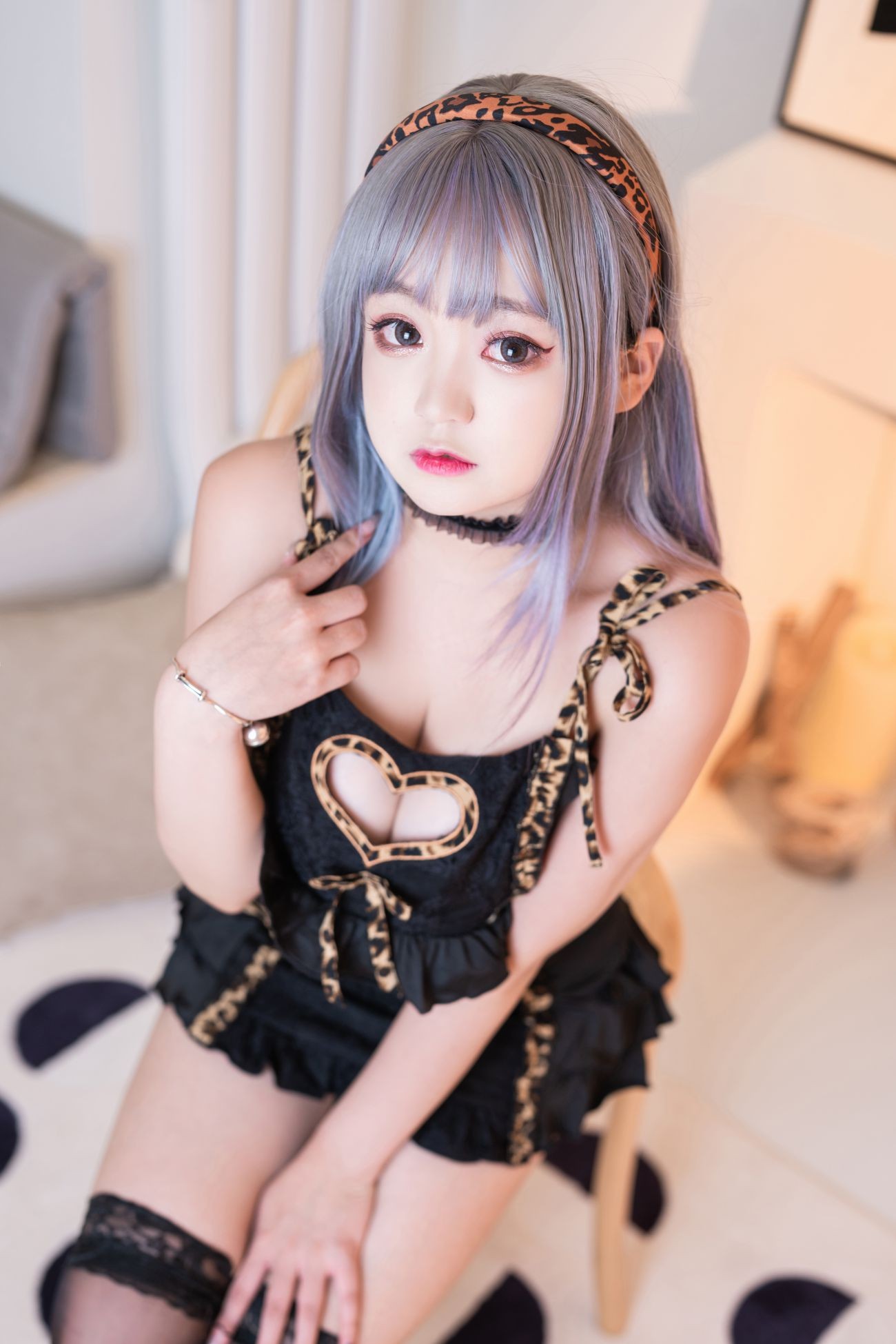 美女动漫博主恩田直幸性感Cosplay写真连体小豹纹 (7)