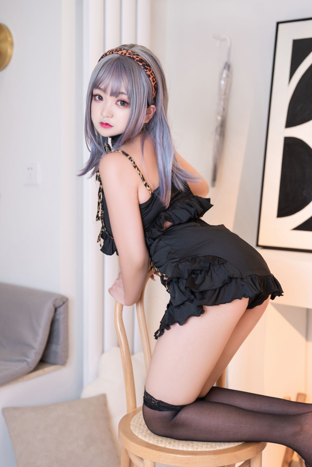 美女动漫博主恩田直幸性感Cosplay写真连体小豹纹 (11)