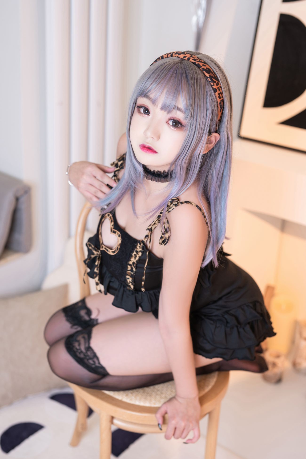 美女动漫博主恩田直幸性感Cosplay写真连体小豹纹 (12)