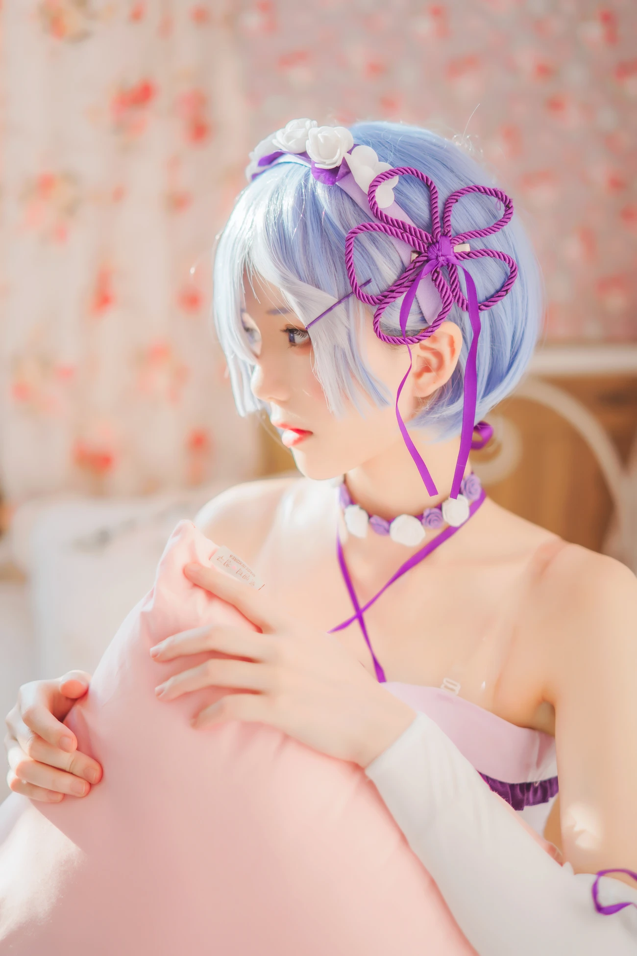 微博美少女桜桃喵Cosplay性感写真蕾姆小睡裙 (20)