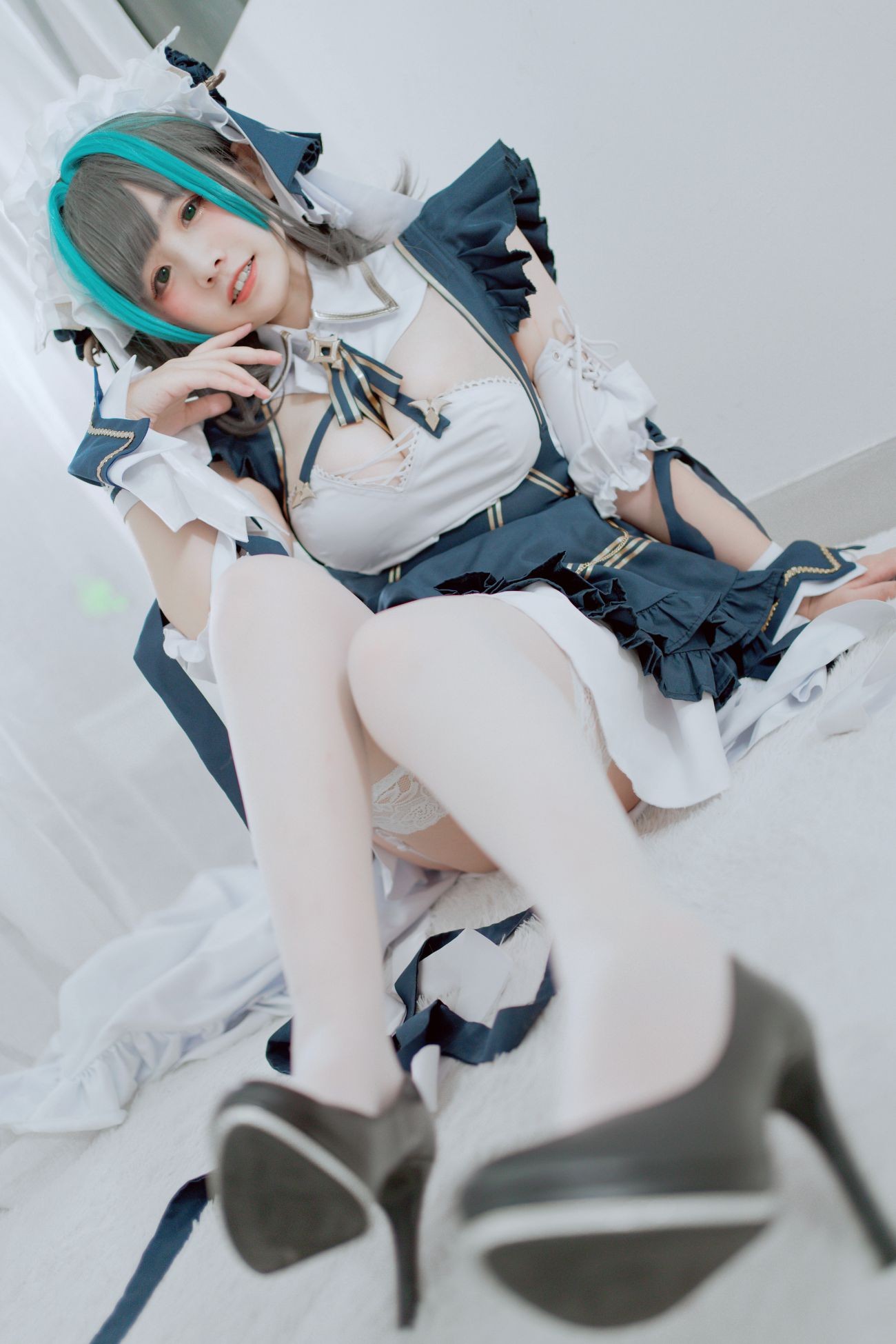 美女动漫博主阿半今天很开心性感Cosplay写真柴郡 (39)