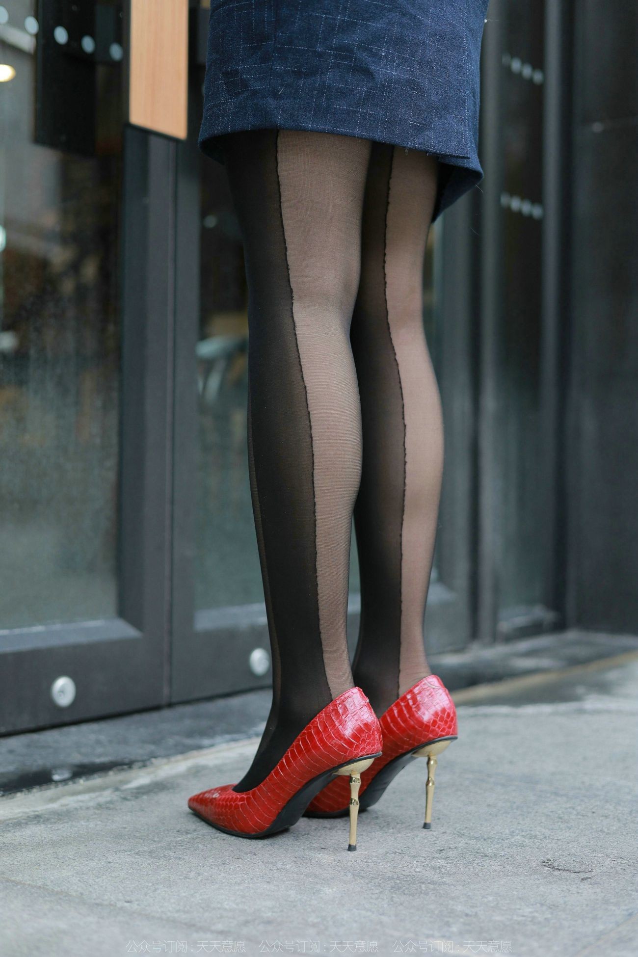 IESS异思趣向腿模丝袜美足写真红鞋职业装 (3)