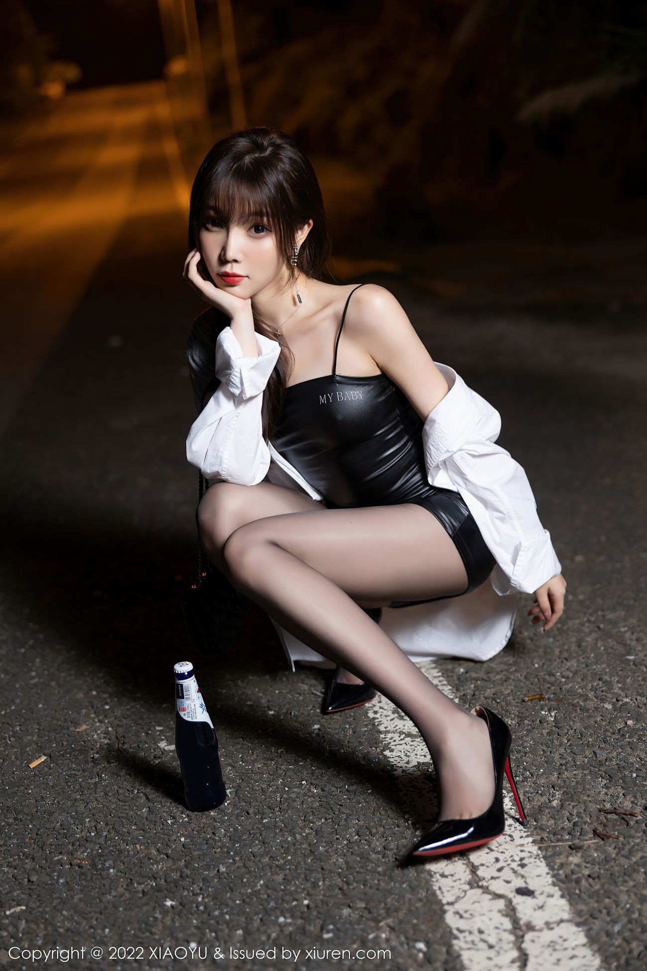 XIAOYU语画界性感模特写真第Vol.800期芝芝Booty 黑丝真空裤袜美腿 (24)