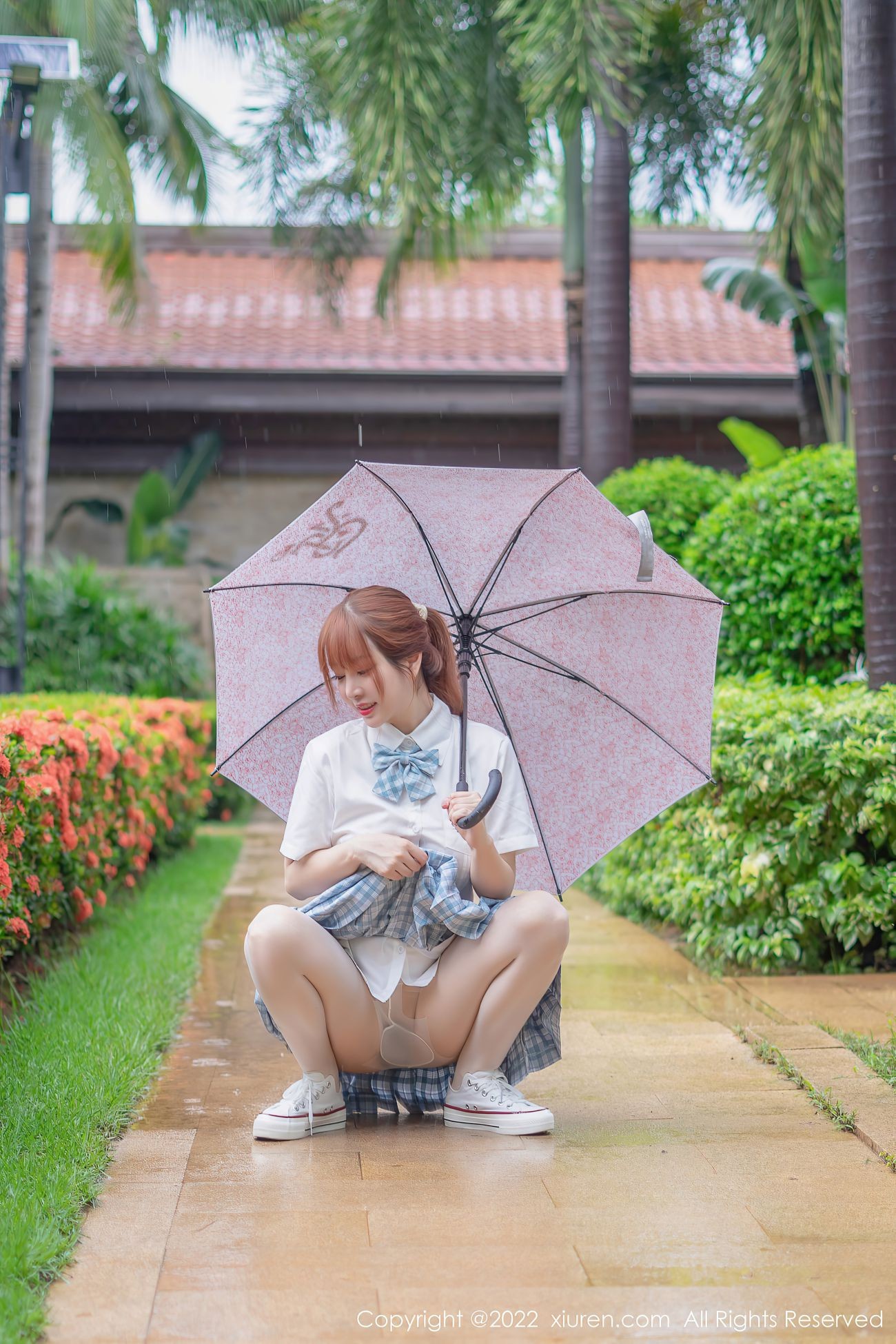 XIUREN秀人网美媛馆美女模特写真第No.5137期王雨纯JK制服白丝袜 (8)