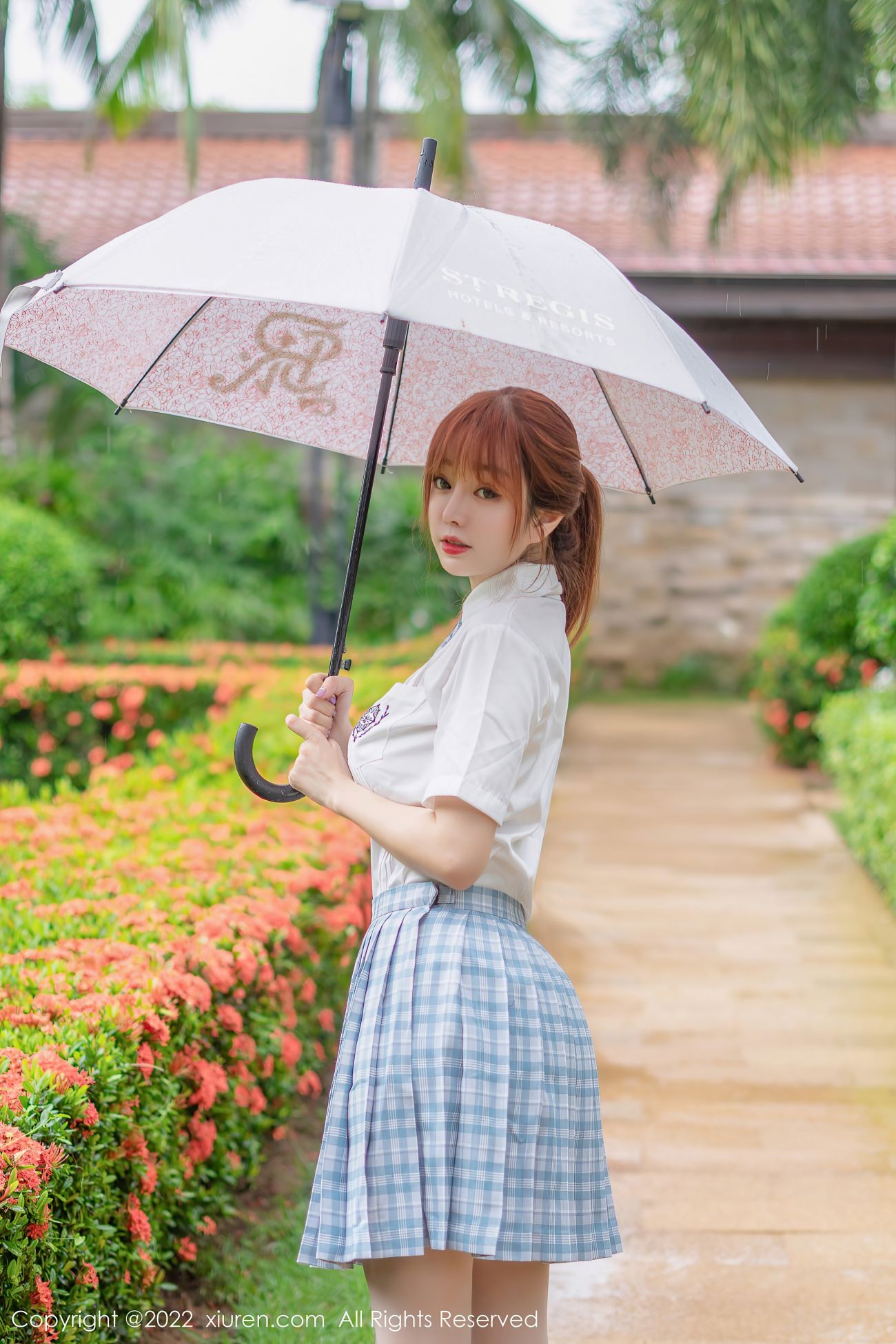 XIUREN秀人网美媛馆美女模特写真第No.5137期王雨纯JK制服白丝袜 (7)