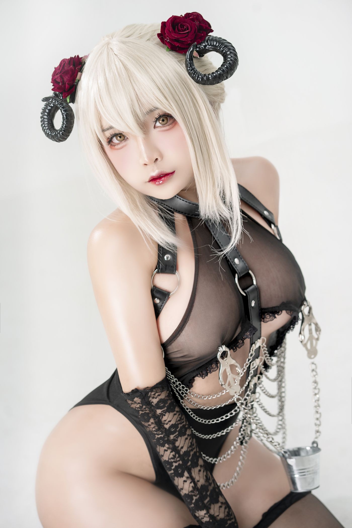 美女动漫博主 Sayo Momo 性感Cosplay写真 Saber Alter the devil (12)