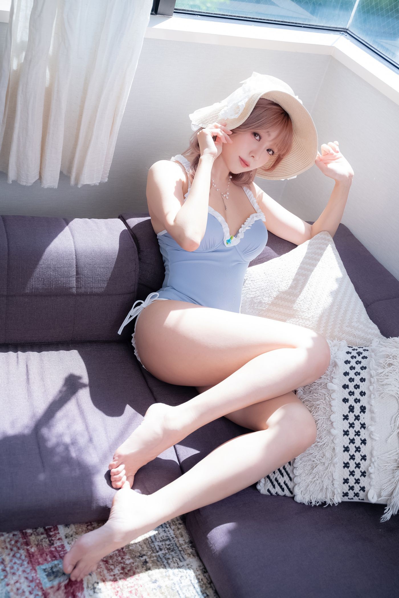 美女动漫博主Elyeee性感Cosplay写真 Mist Blue Lady (9)