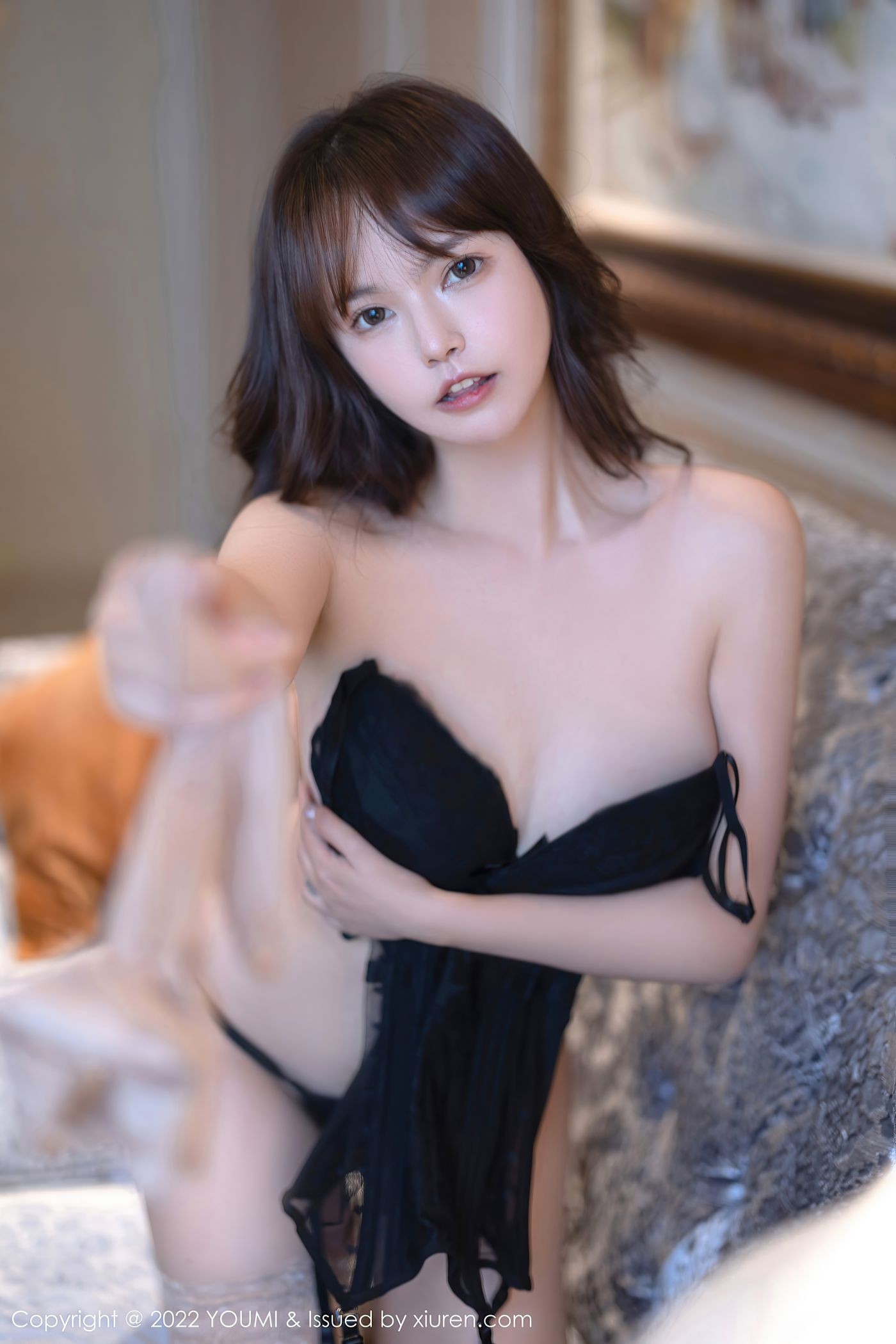 YouMi尤蜜荟美女模特写真第Vol.811期张思允Nice肉色蕾丝丝袜情趣套装 (72)