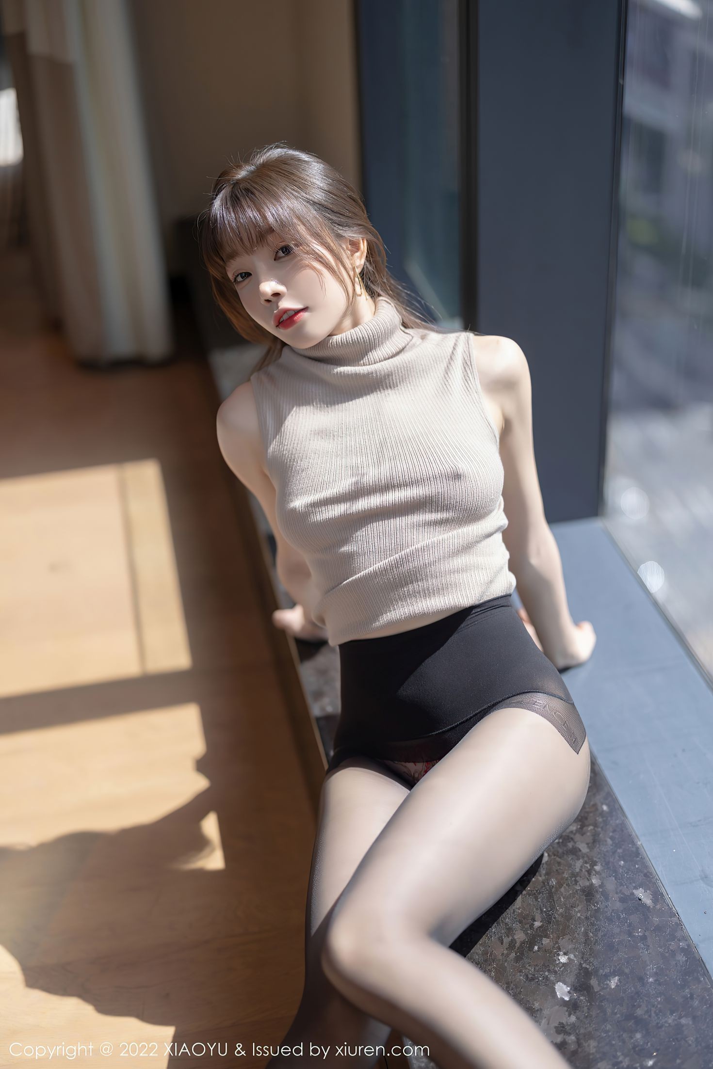 XIAOYU语画界性感模特写真第Vol.808期芝芝Booty黑丝裤袜高跟美腿 (62)