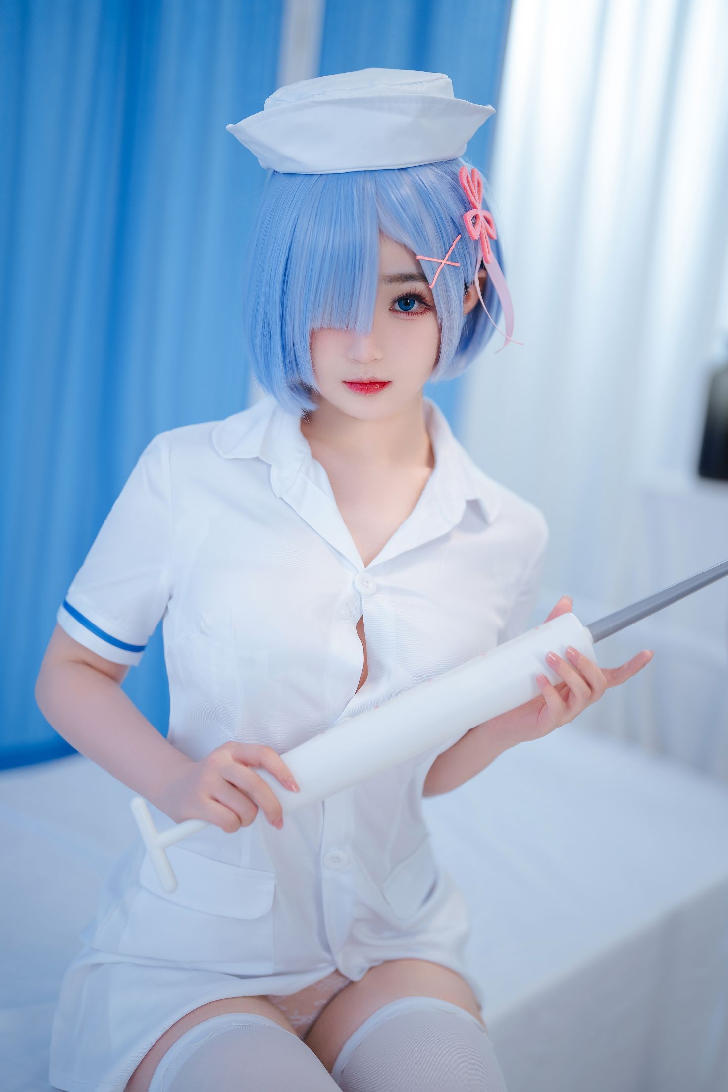 美女动漫博主桜井宁宁性感Cosplay写真雷姆护士 (14)