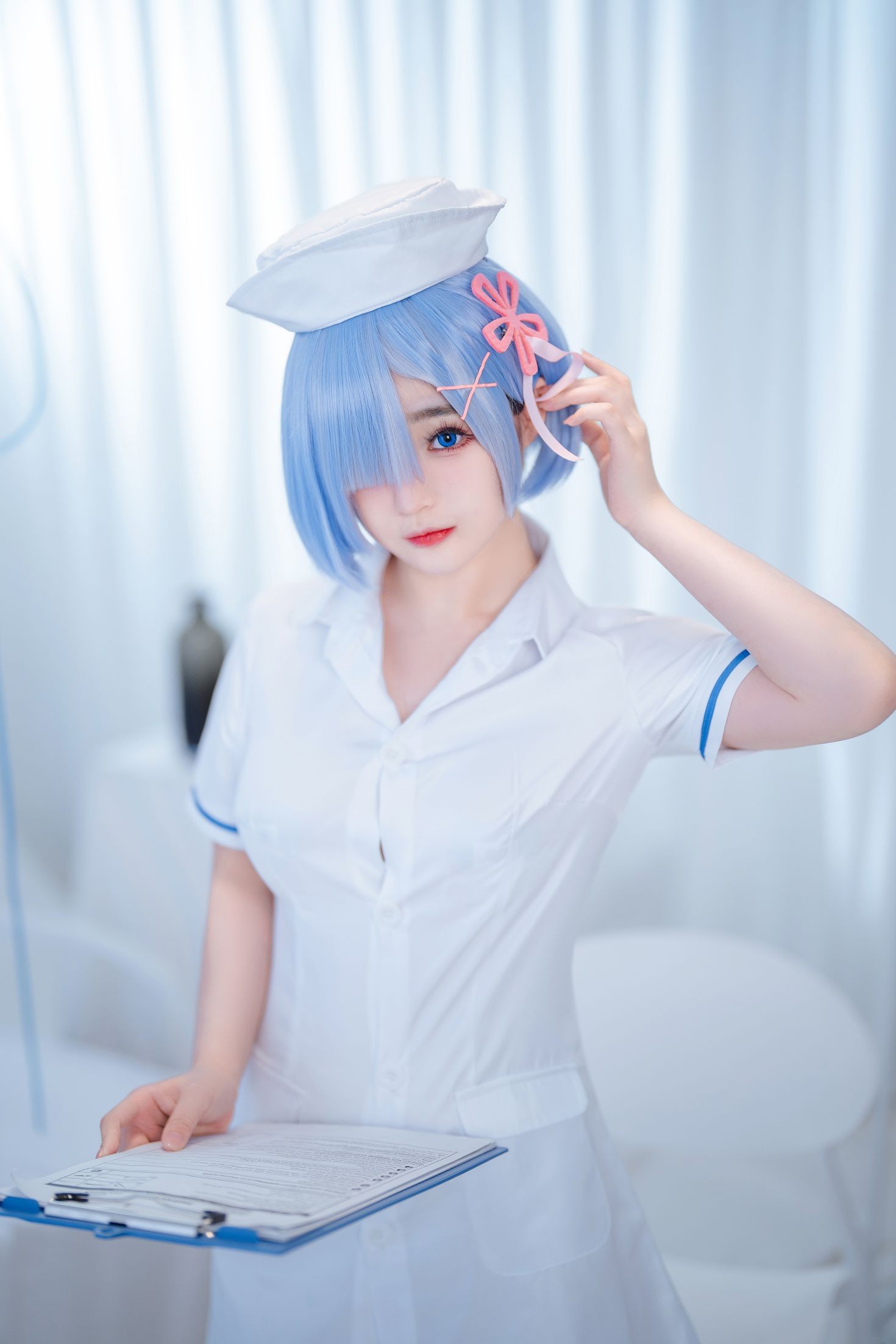 美女动漫博主桜井宁宁性感Cosplay写真雷姆护士 (21)