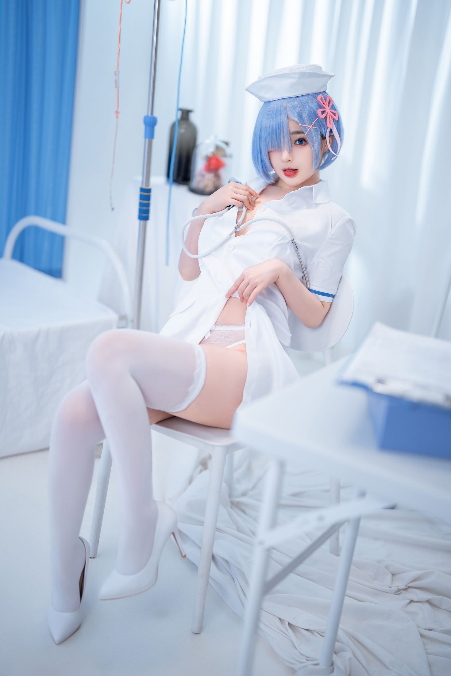 美女动漫博主桜井宁宁性感Cosplay写真雷姆护士 (39)