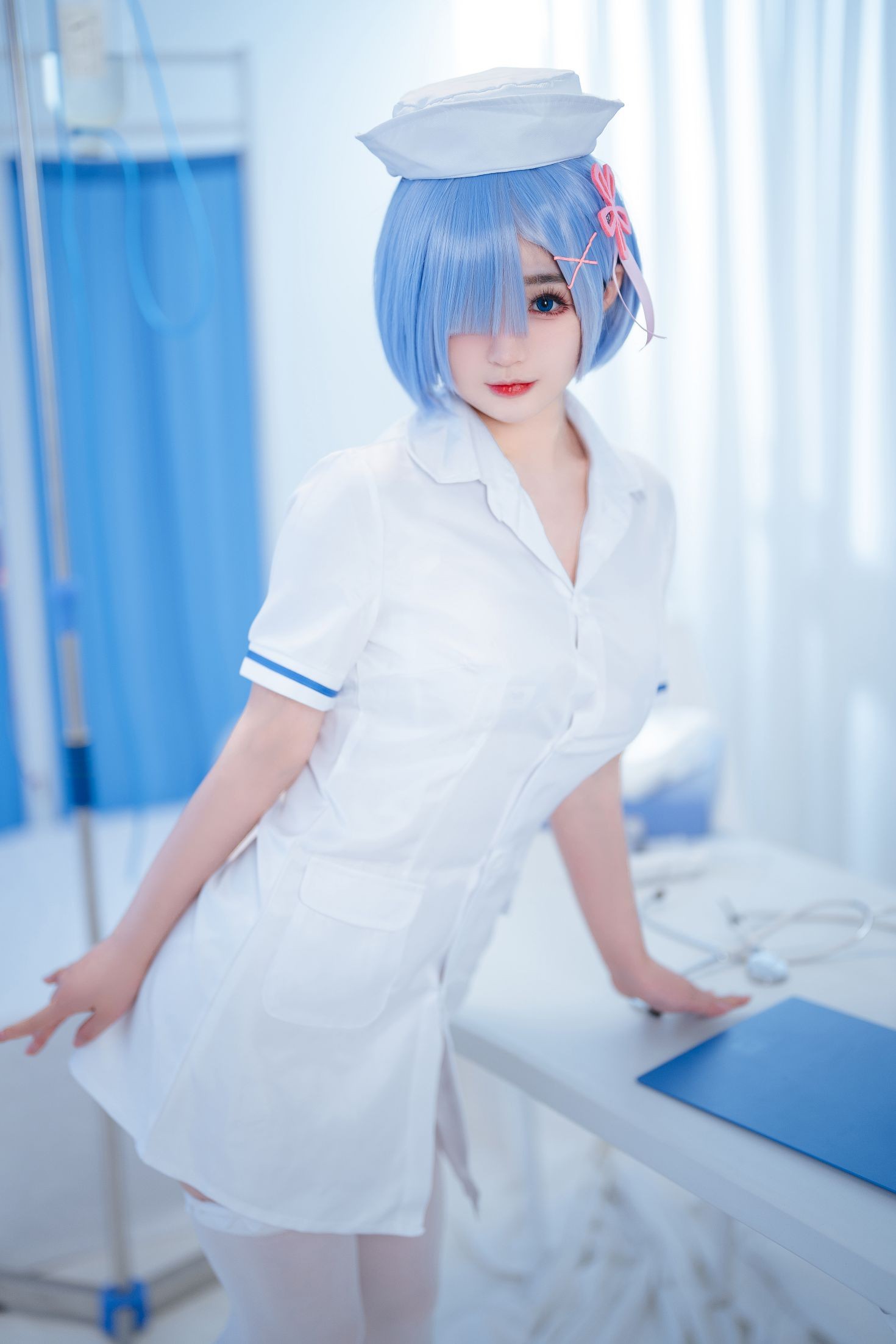 美女动漫博主桜井宁宁性感Cosplay写真雷姆护士 (5)