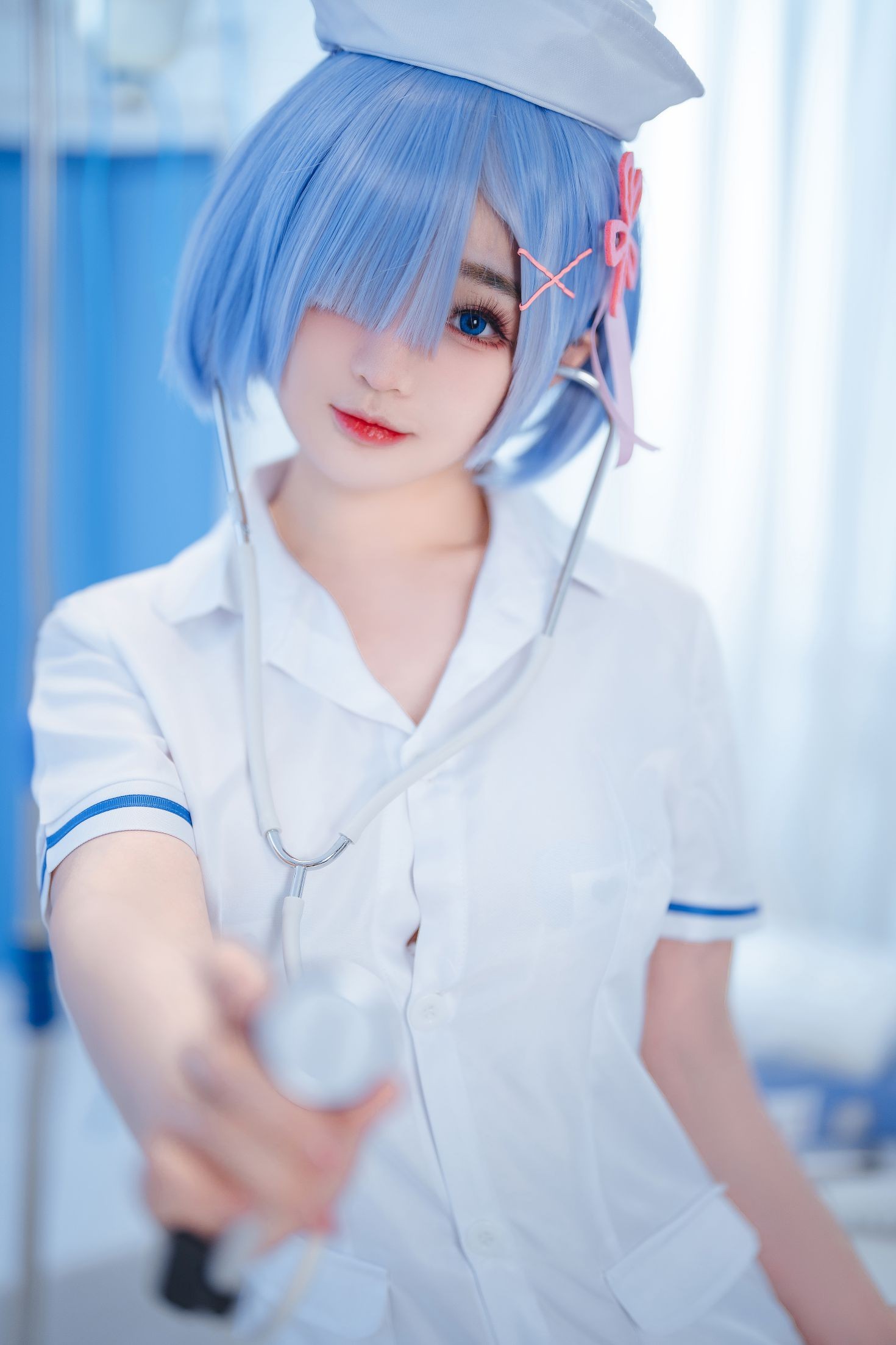 美女动漫博主桜井宁宁性感Cosplay写真雷姆护士 (7)