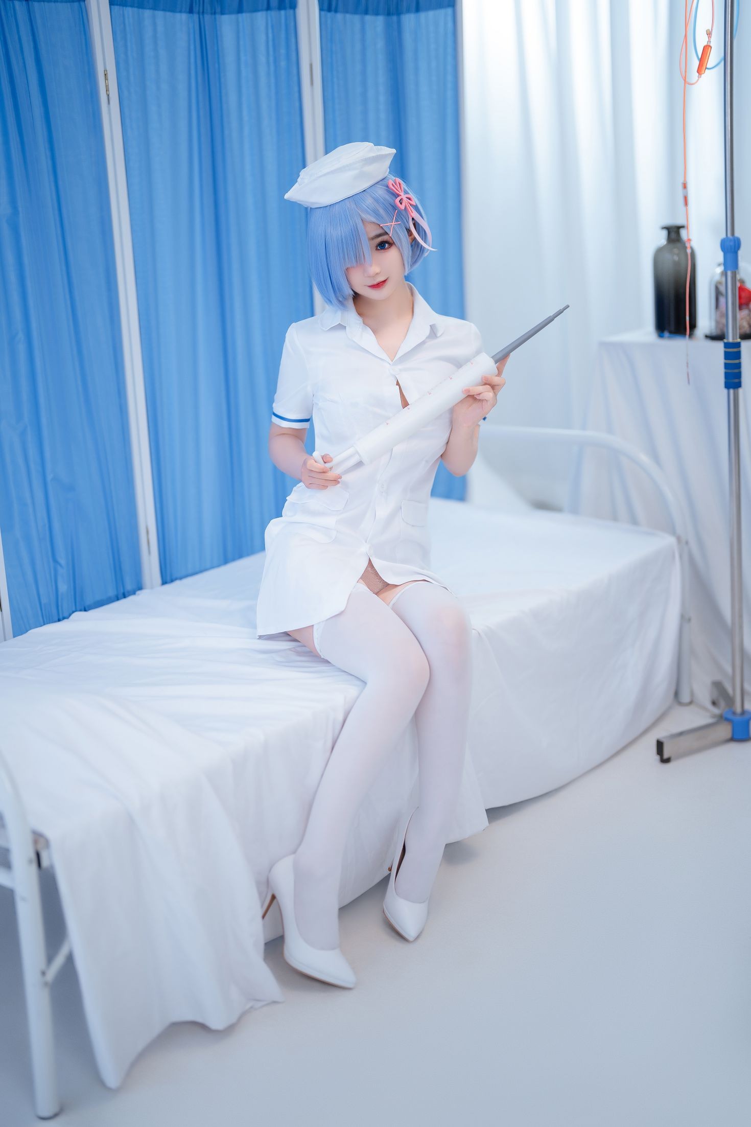 美女动漫博主桜井宁宁性感Cosplay写真雷姆护士 (28)