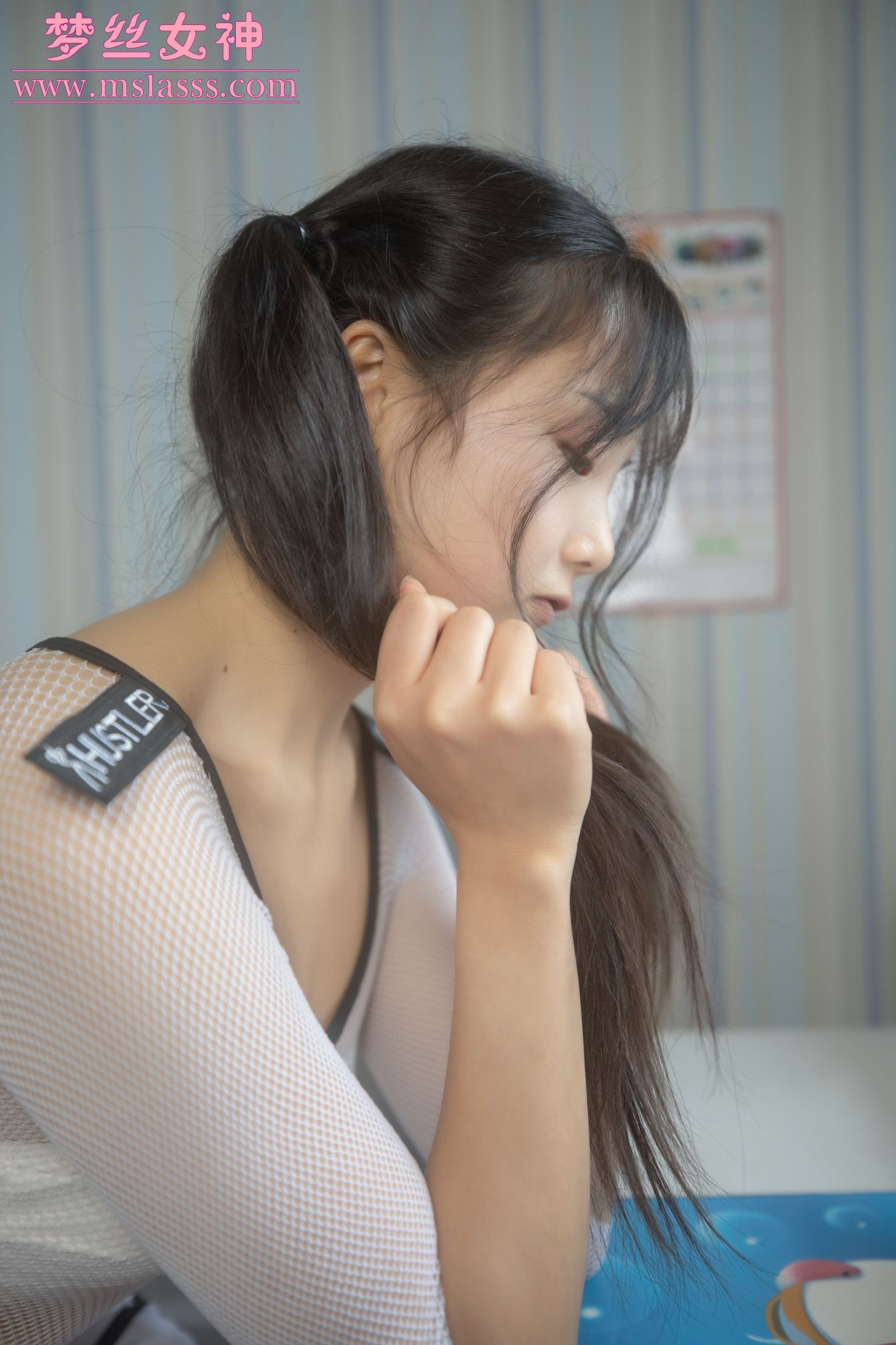 MSLASS梦丝女神少女丝袜美脚写真灵唯 马尾 (21)