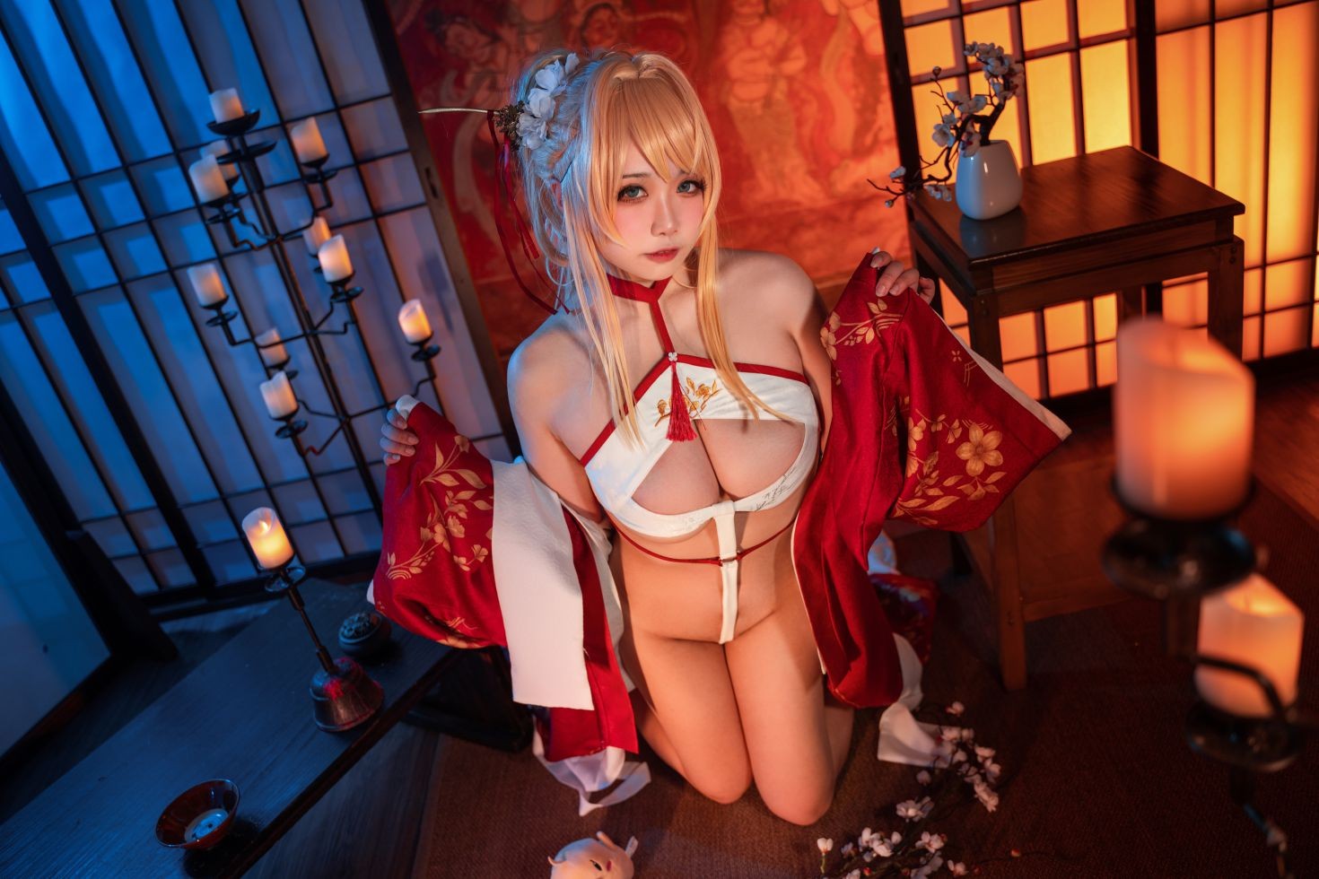 美女动漫博主贞子蜜桃性感Cosplay写真碧蓝航线新春光荣 (5)