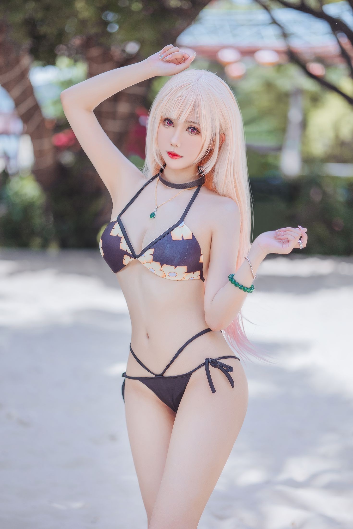 美女动漫博主仙女月性感Cosplay写真喜多川泳装 (17)