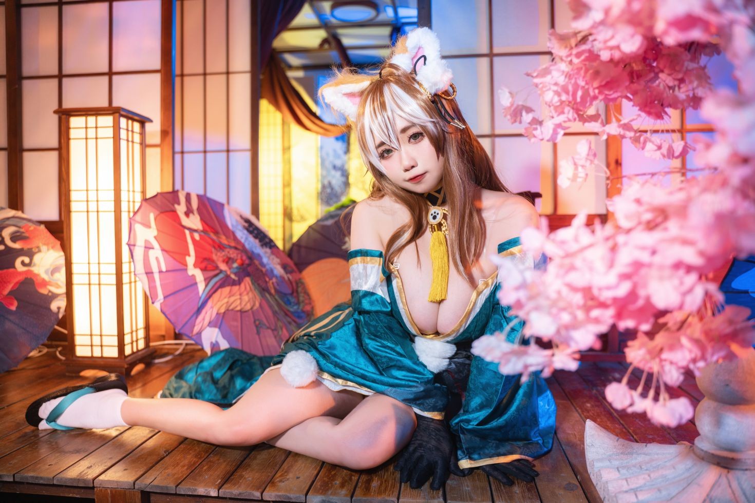 美女动漫博主贞子蜜桃性感Cosplay写真原神希娜 (6)