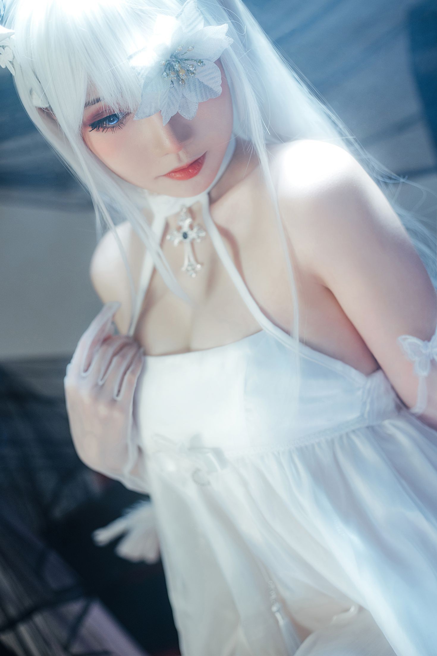 美女动漫博主Tomoyo酱性感Cosplay写真埃姆登 双黑白夜之主 (11)