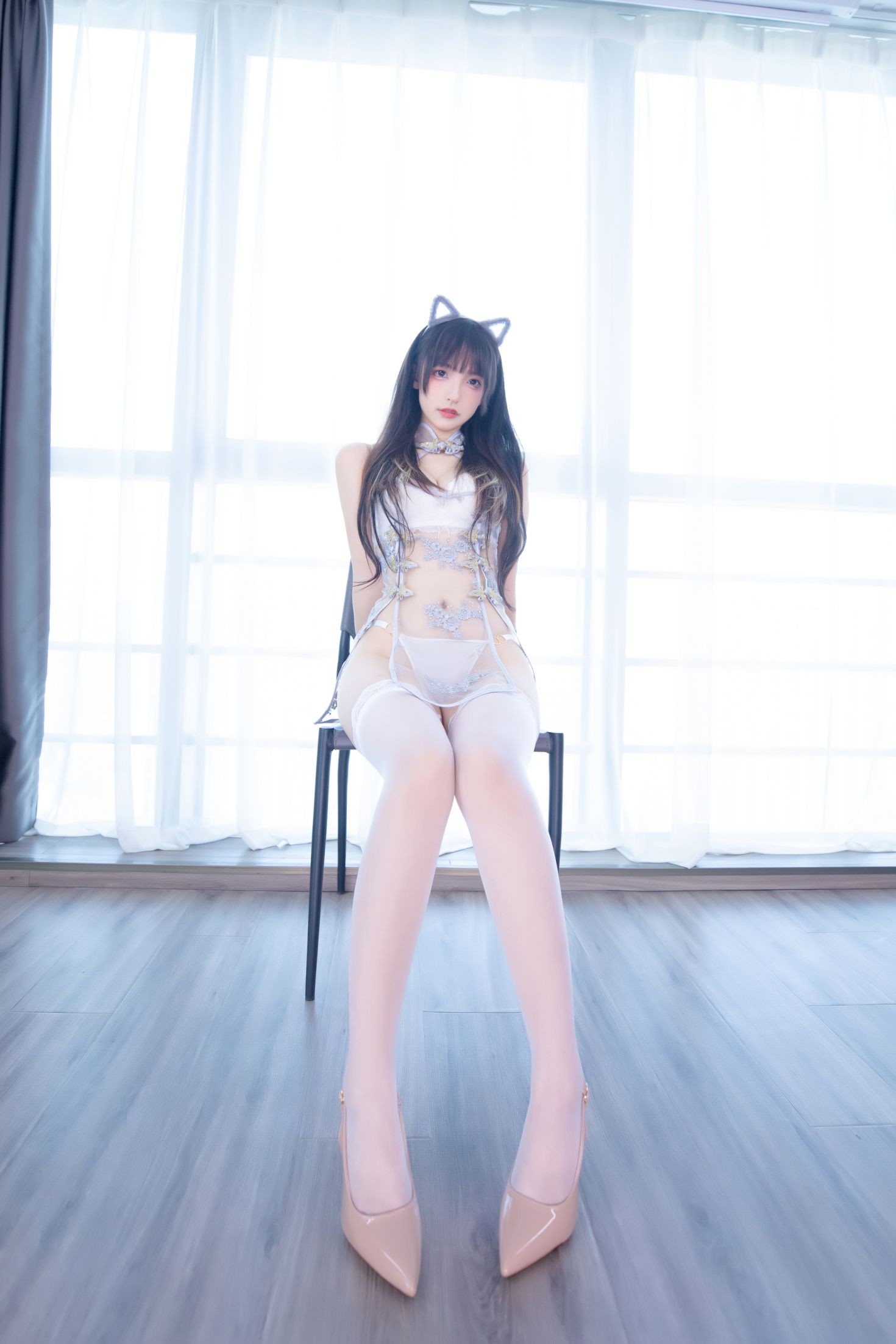 美女动漫博主神楽板真冬性感Cosplay写真羞涩喵喵 (2)