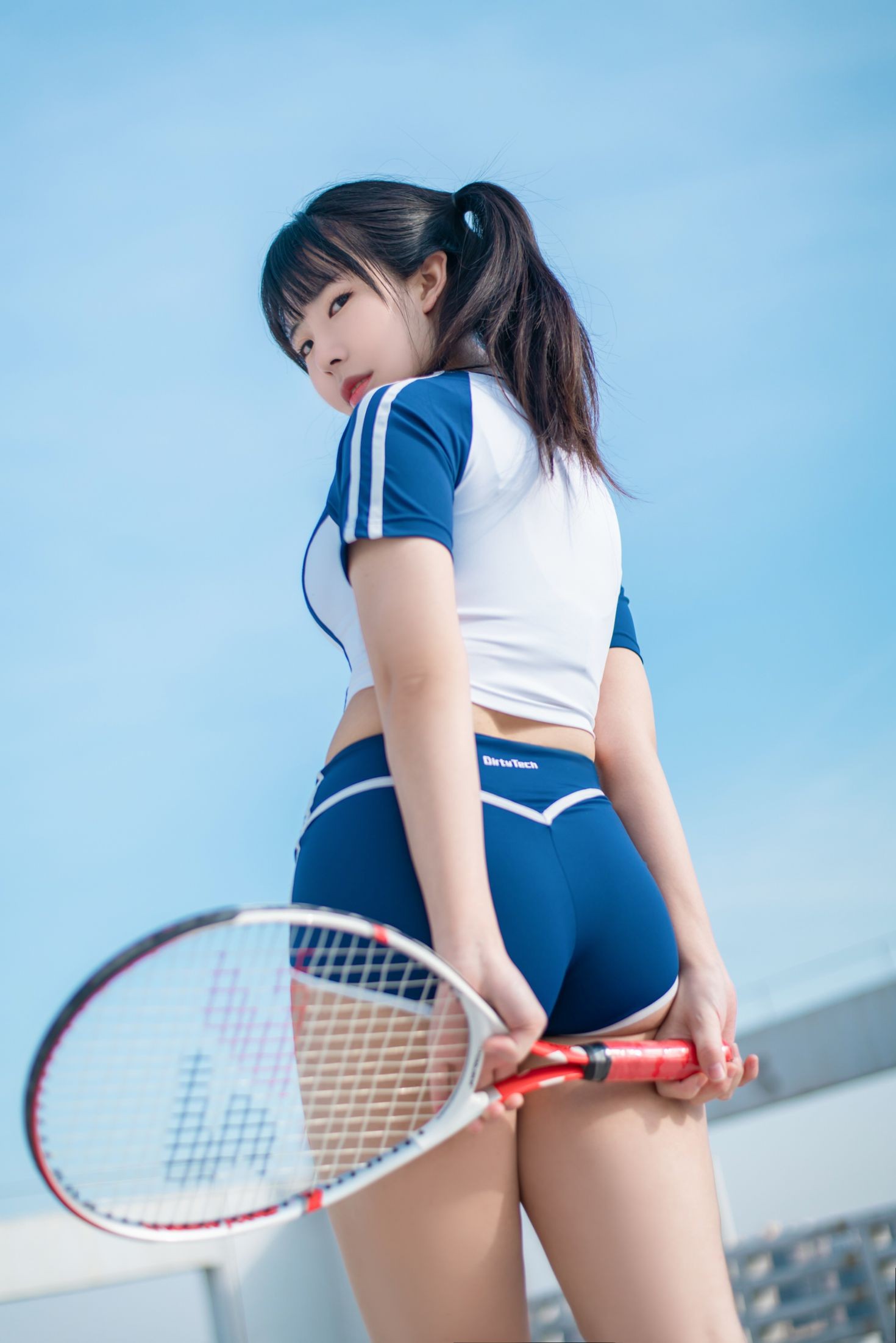 美女动漫博主虎森森性感Cosplay写真体操服 (10)