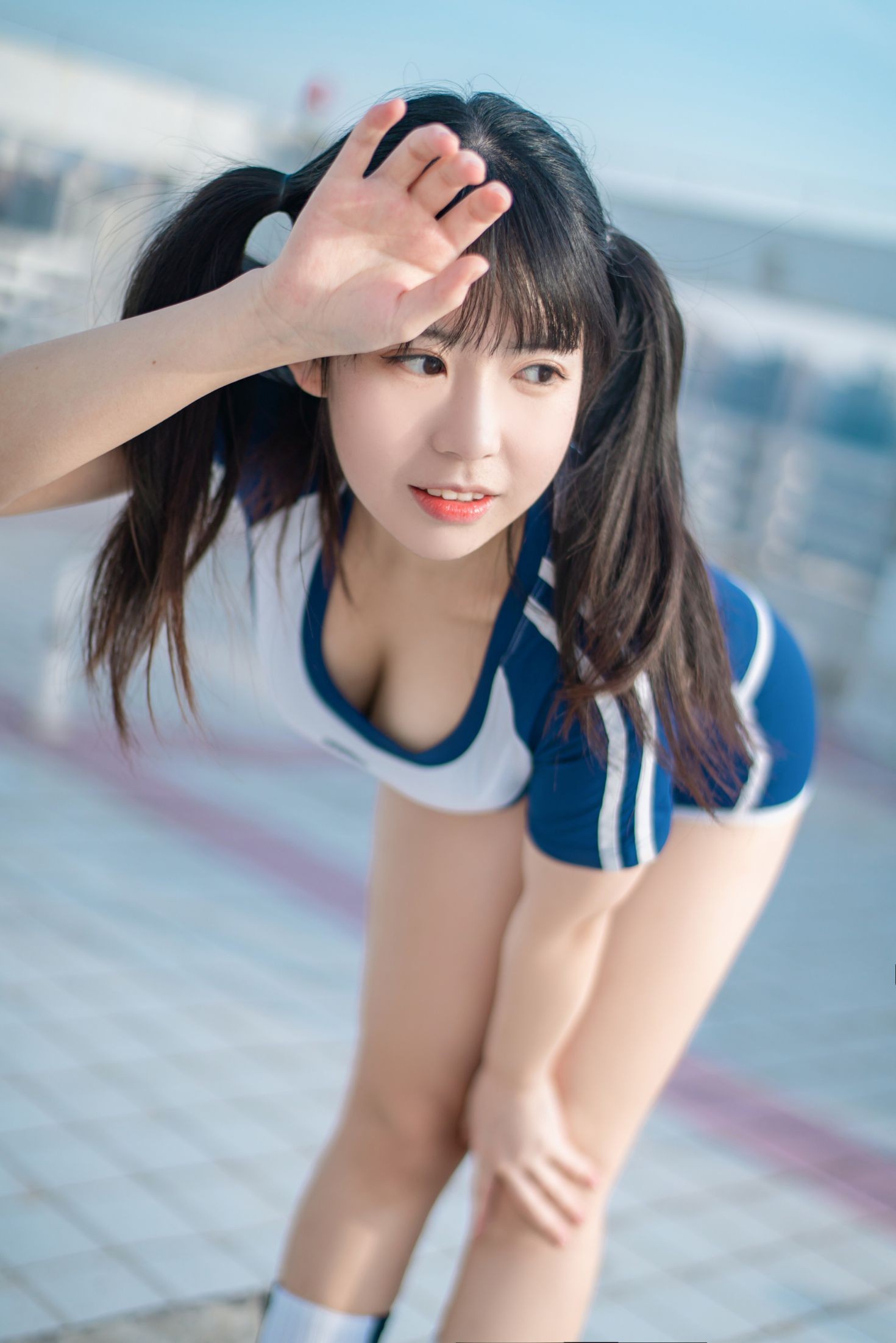 美女动漫博主虎森森性感Cosplay写真体操服 (17)