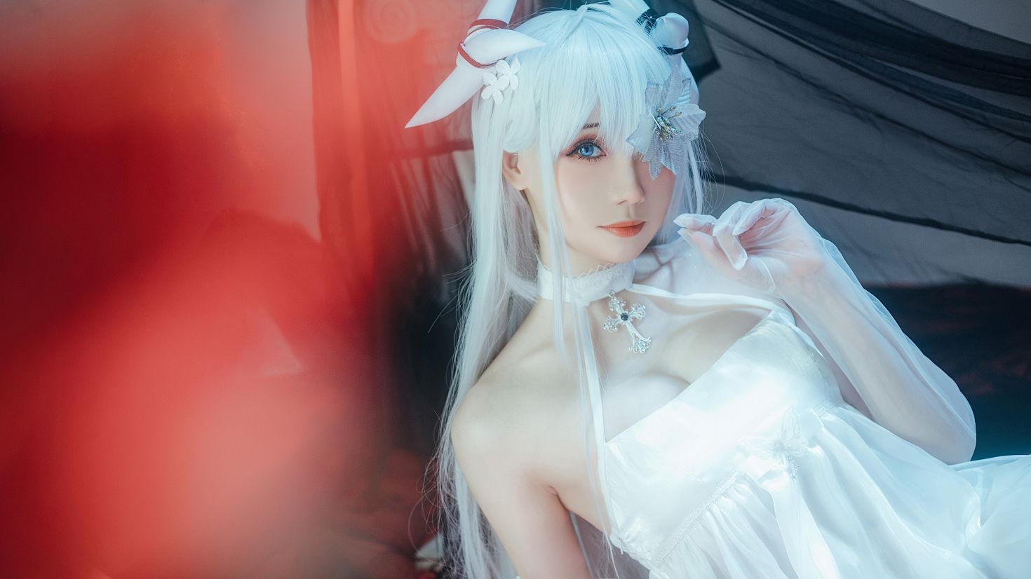 美女动漫博主Tomoyo酱性感Cosplay写真埃姆登 双黑白夜之主 (5)