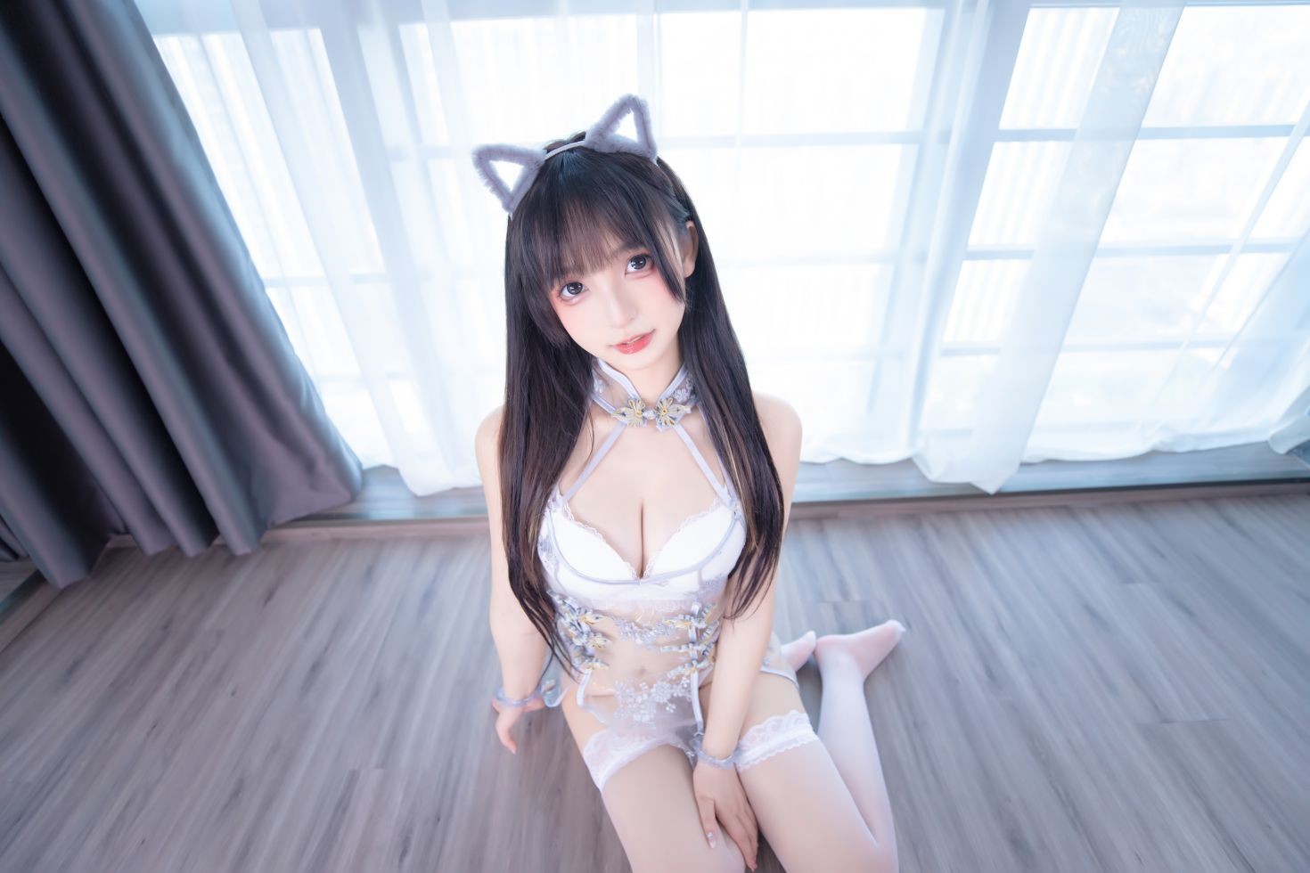 美女动漫博主神楽板真冬性感Cosplay写真羞涩喵喵 (72)