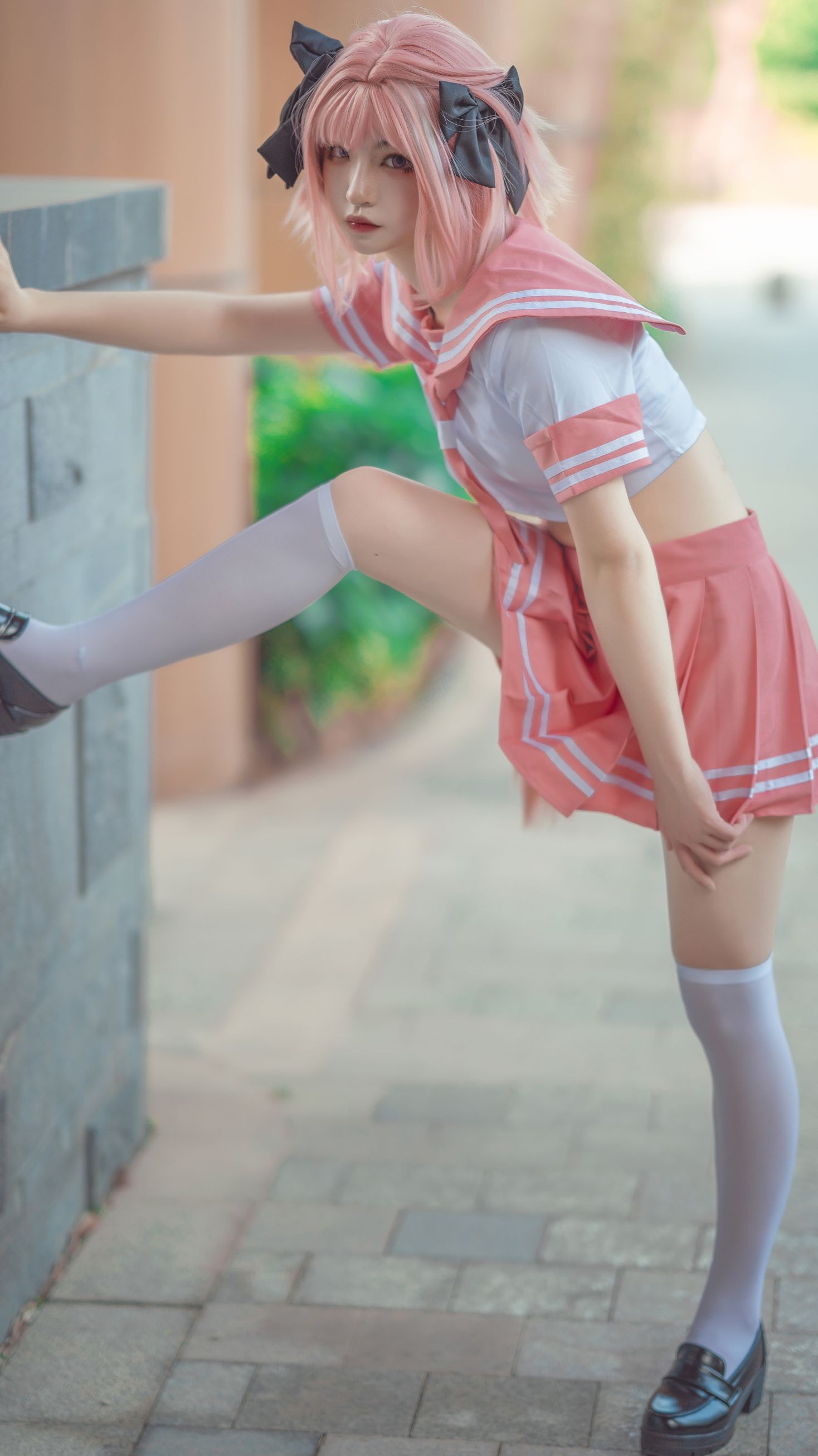 美女动漫博主SA海藻酸钠性感Cosplay写真阿福jk (8)