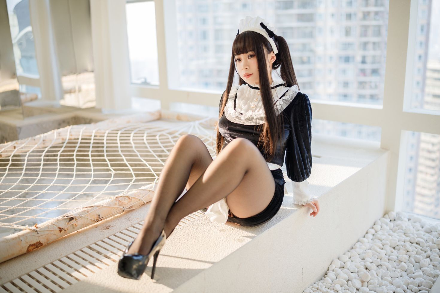 美女动漫博主胡桃猫Kurumineko性感Cosplay写真更衣女仆 (9)