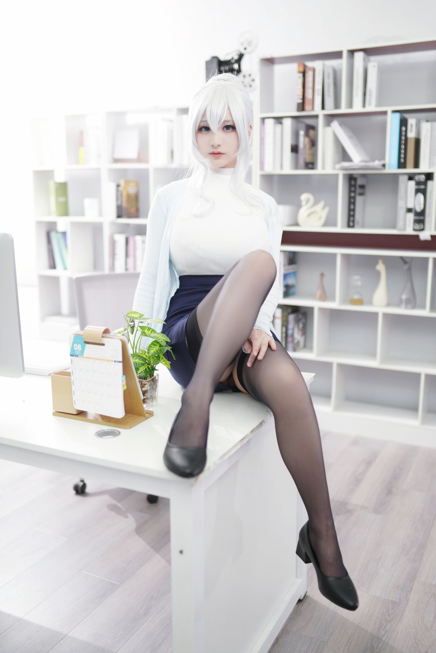 美女动漫博主幼愛youmeko性感Cosplay写真未亡人雪女 (4)