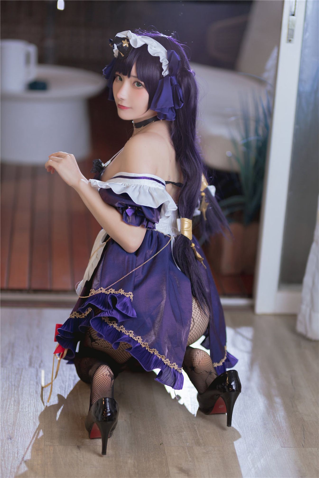 美女动漫博主是三不是世性感Cosplay写真原神莫娜女仆 (26)