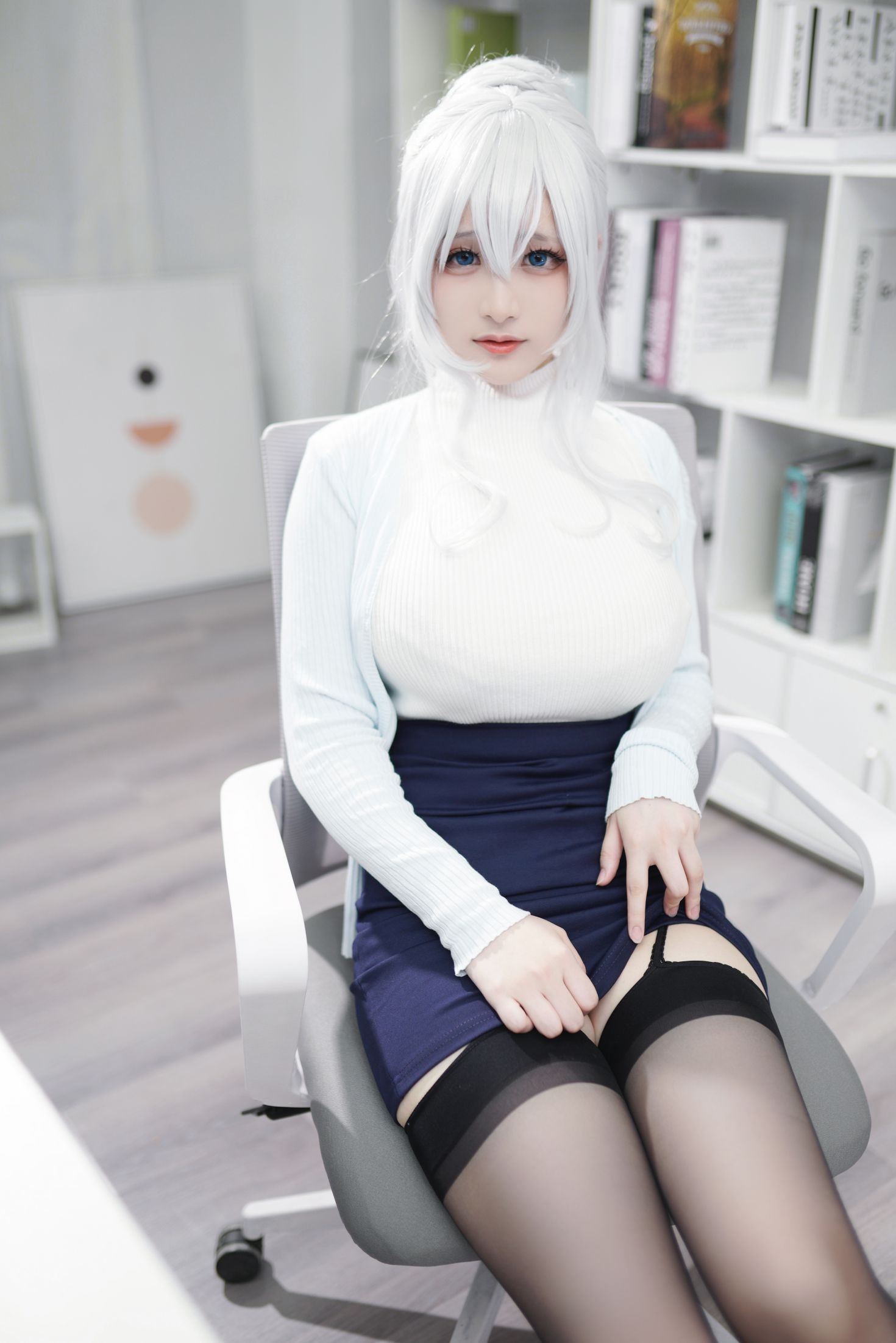 美女动漫博主幼愛youmeko性感Cosplay写真未亡人雪女 (48)