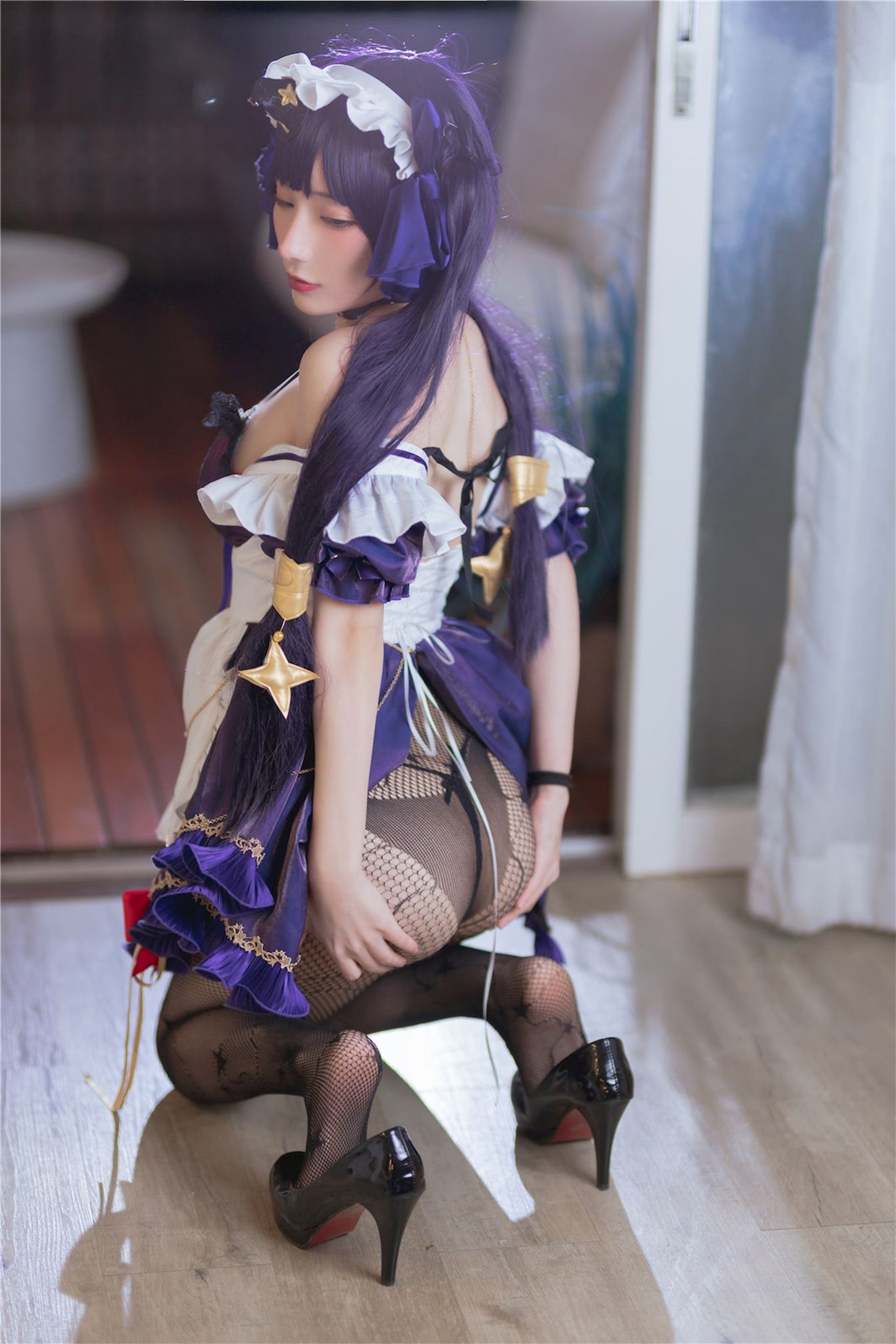 美女动漫博主是三不是世性感Cosplay写真原神莫娜女仆 (25)