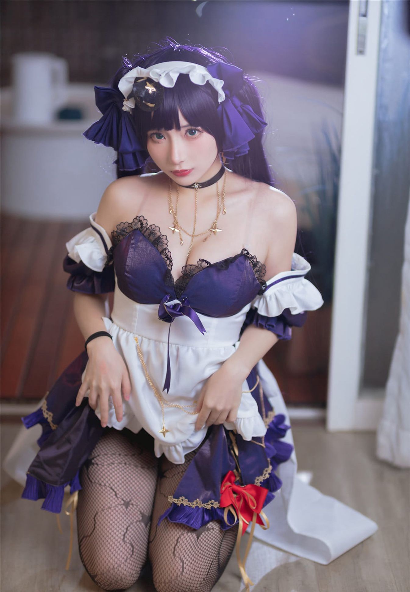 美女动漫博主是三不是世性感Cosplay写真原神莫娜女仆 (55)