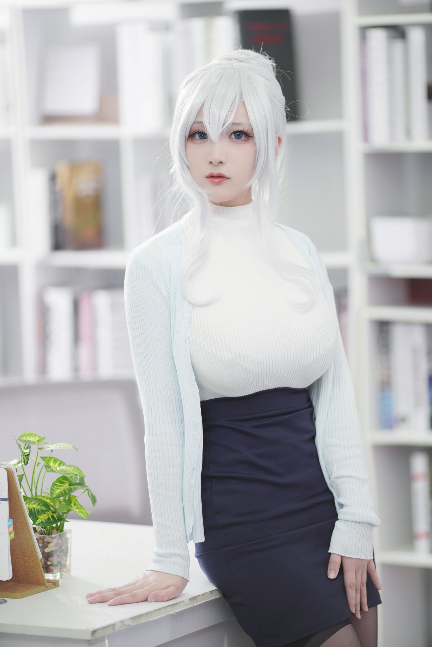 美女动漫博主幼愛youmeko性感Cosplay写真未亡人雪女 (47)