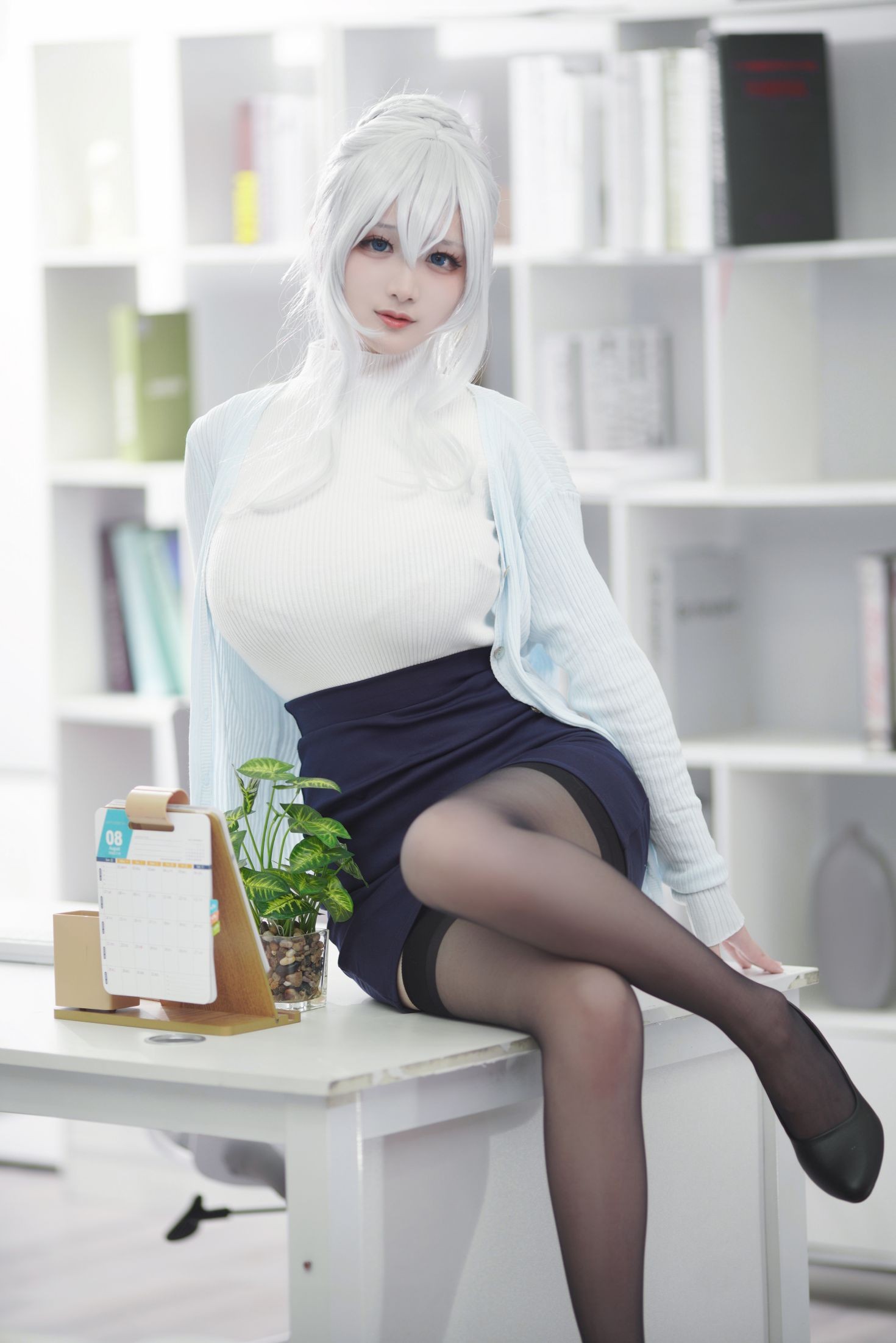 美女动漫博主幼愛youmeko性感Cosplay写真未亡人雪女 (5)