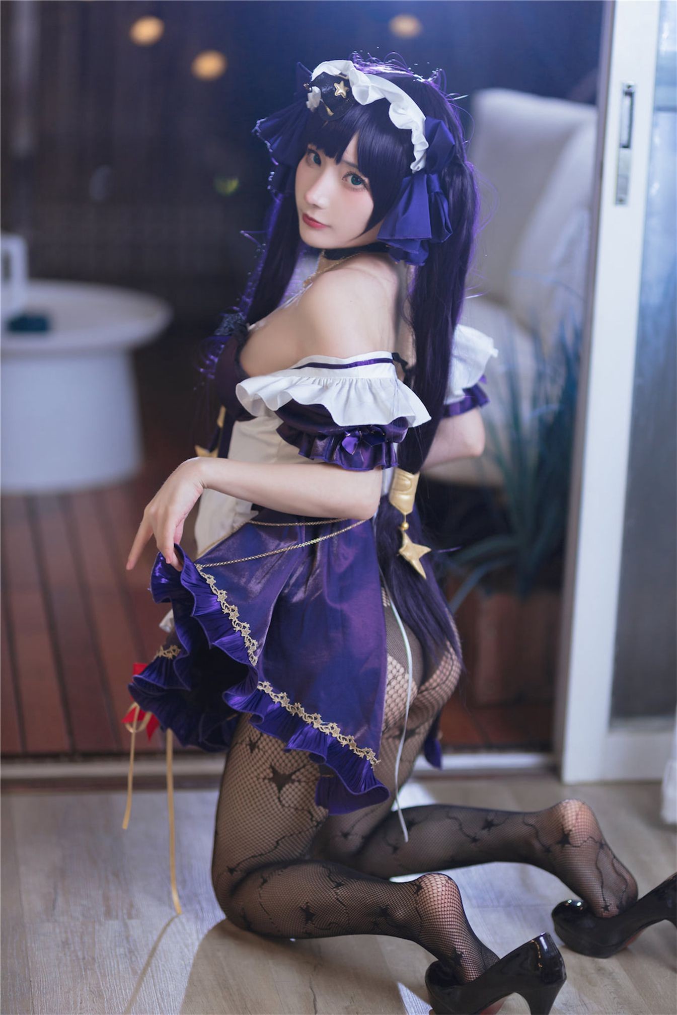 美女动漫博主是三不是世性感Cosplay写真原神莫娜女仆 (54)