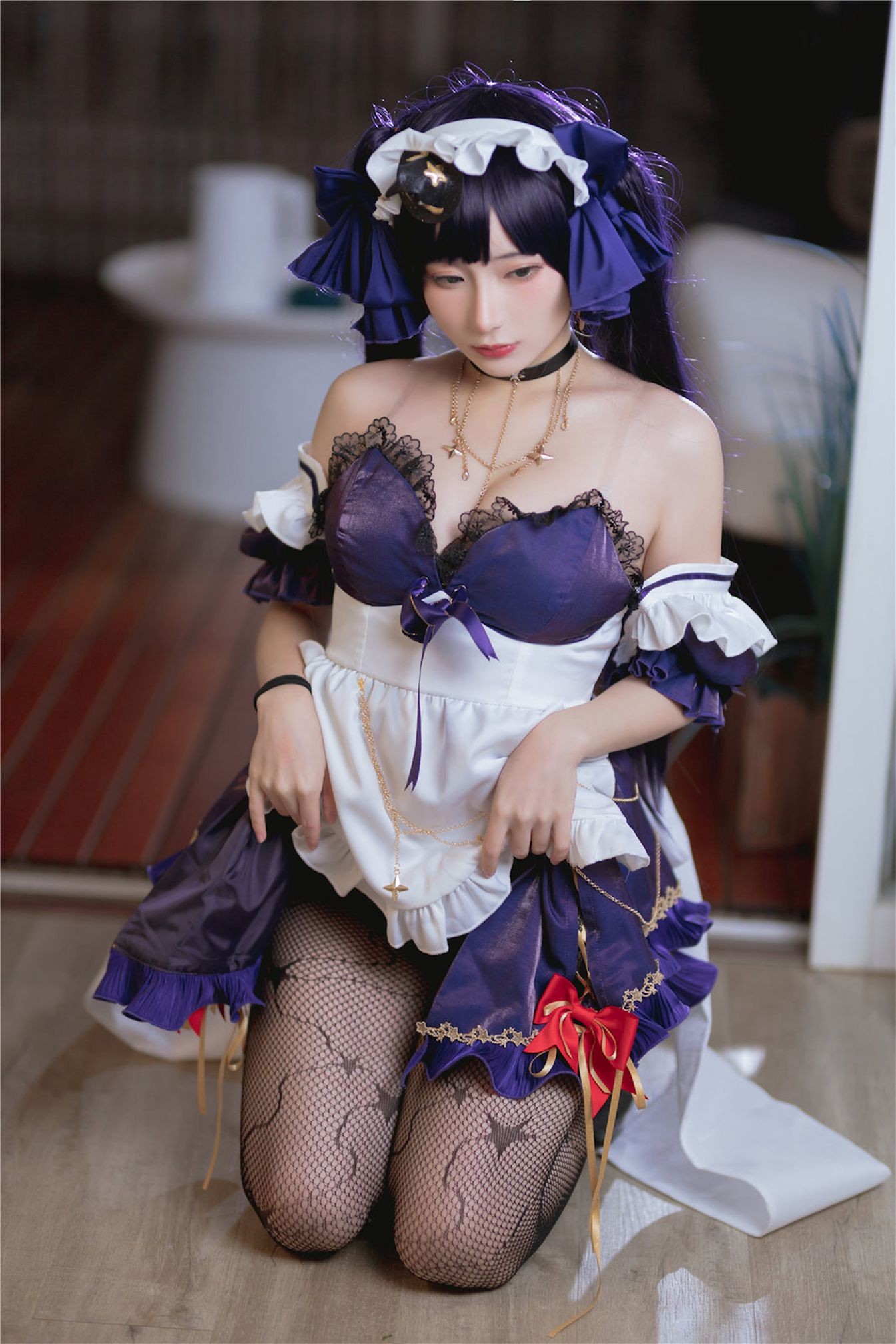 美女动漫博主是三不是世性感Cosplay写真原神莫娜女仆 (31)