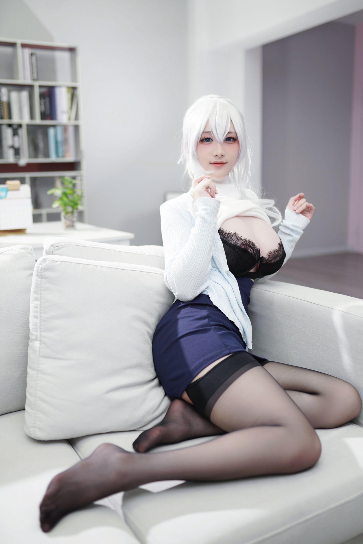 美女动漫博主幼愛youmeko性感Cosplay写真未亡人雪女 (33)