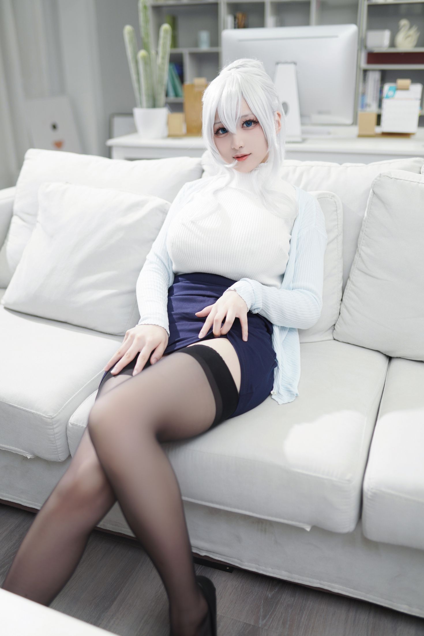 美女动漫博主幼愛youmeko性感Cosplay写真未亡人雪女 (53)