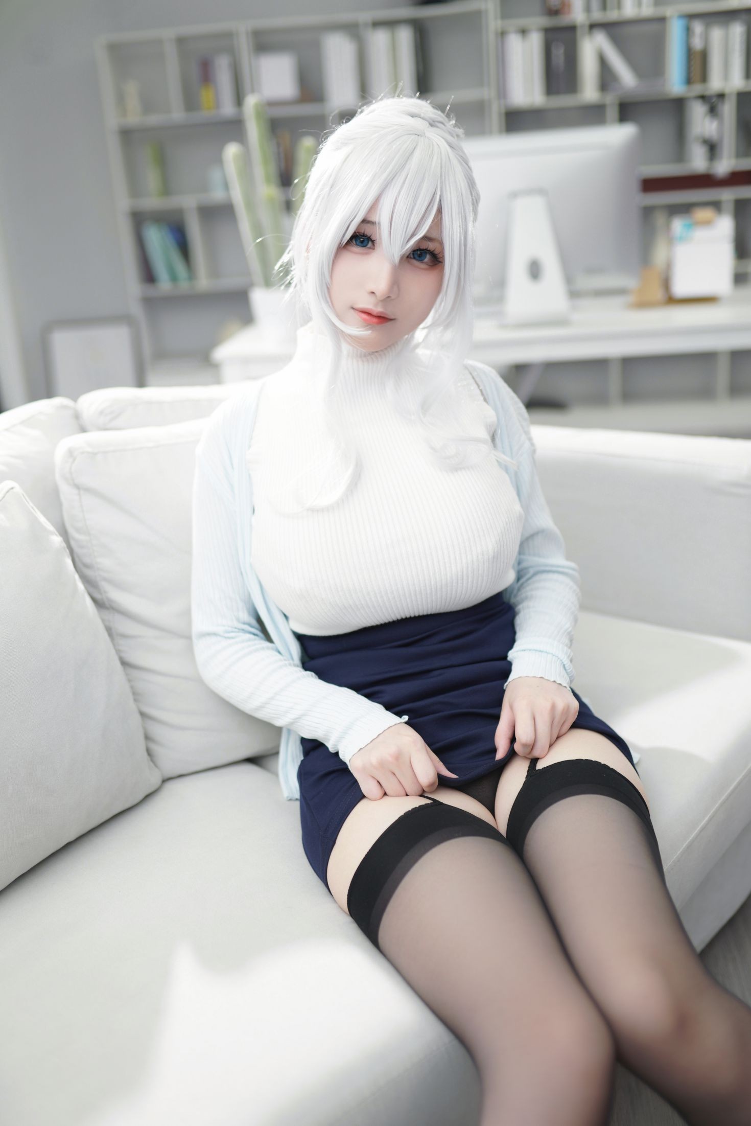 美女动漫博主幼愛youmeko性感Cosplay写真未亡人雪女 (16)