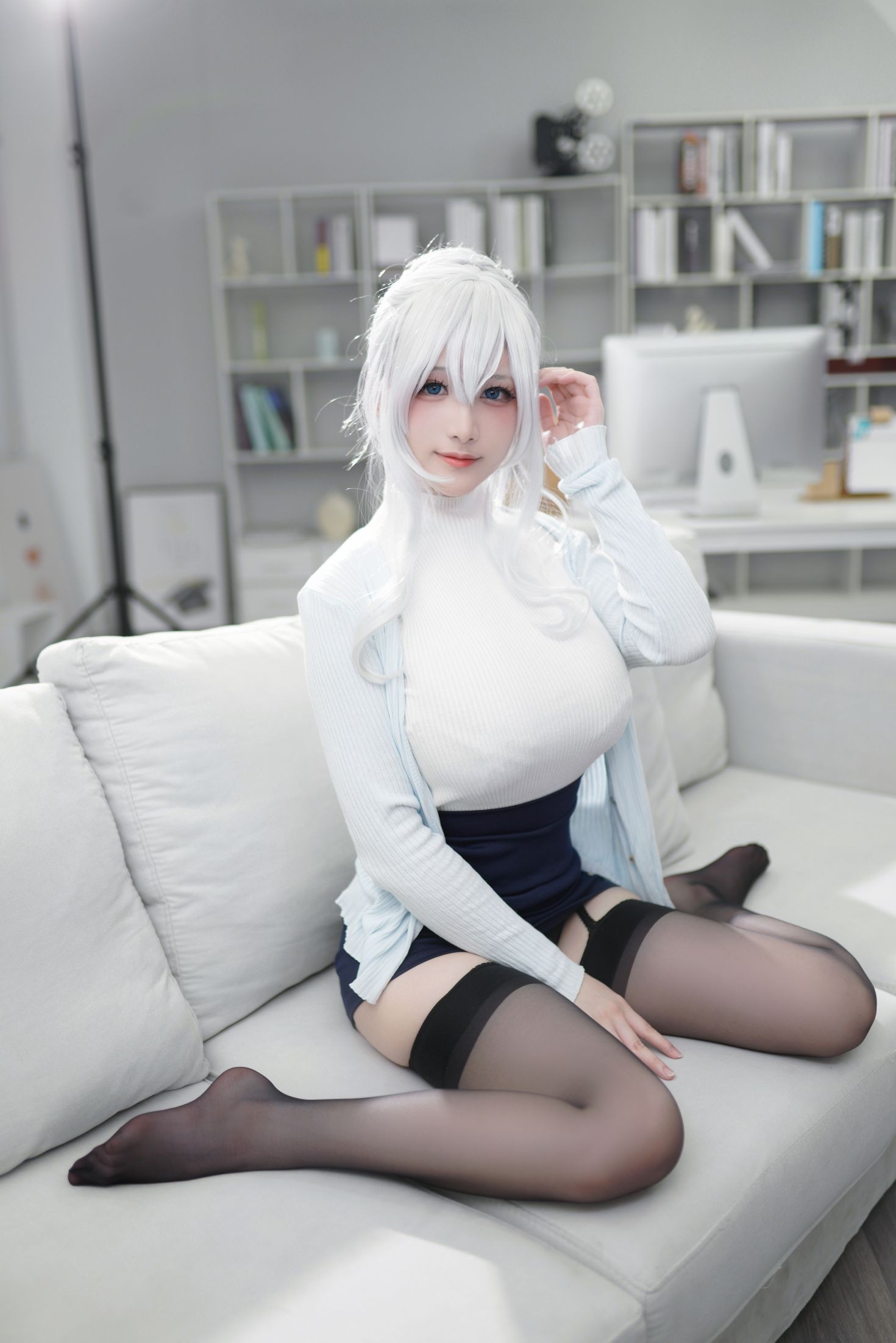 美女动漫博主幼愛youmeko性感Cosplay写真未亡人雪女 (7)