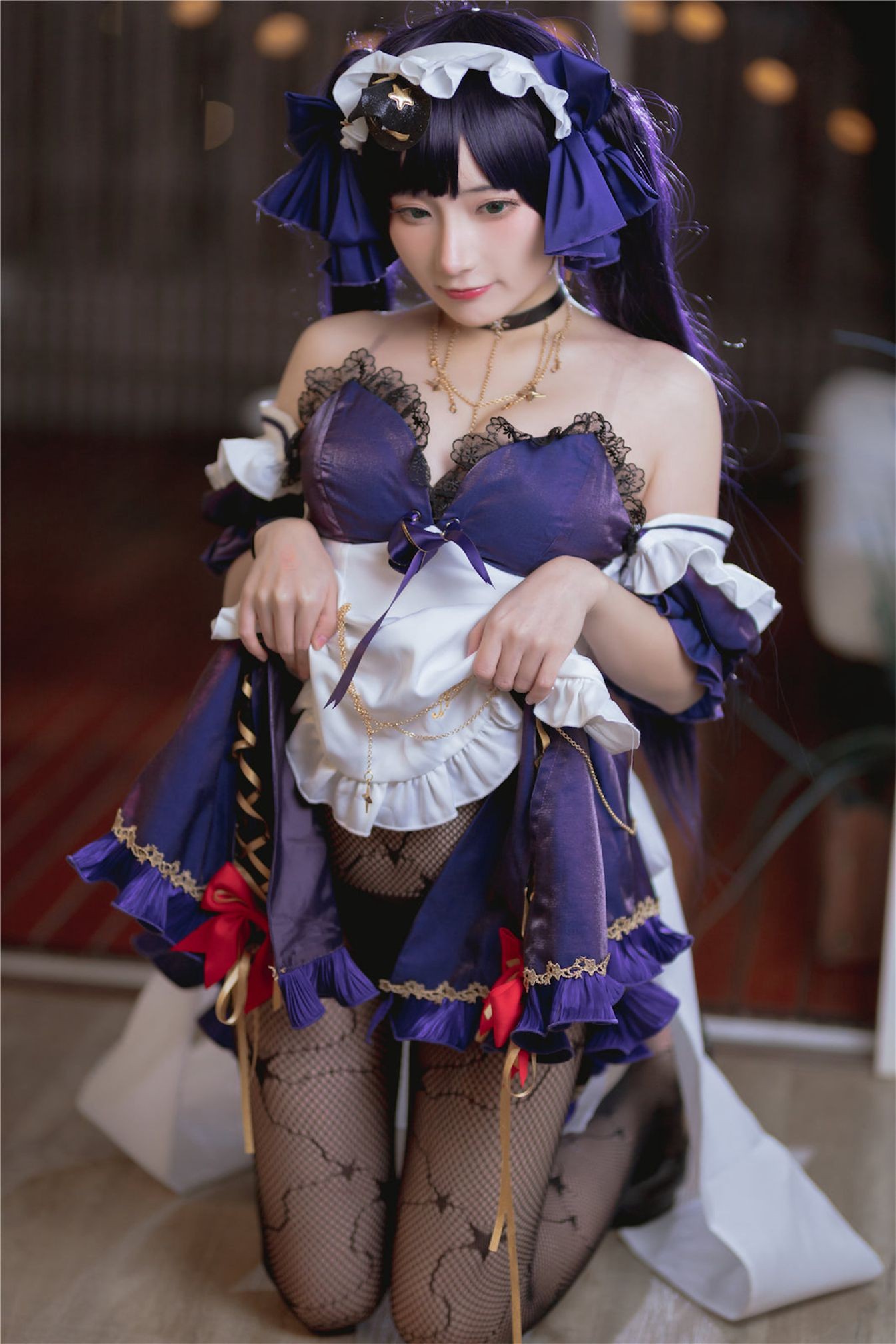 美女动漫博主是三不是世性感Cosplay写真原神莫娜女仆 (29)