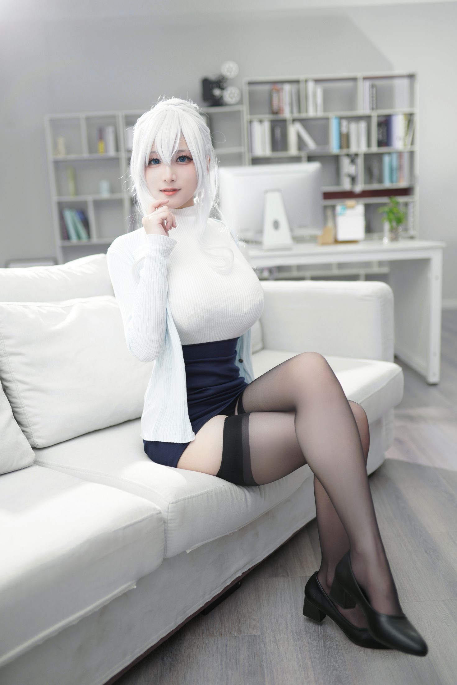 美女动漫博主幼愛youmeko性感Cosplay写真未亡人雪女 (11)