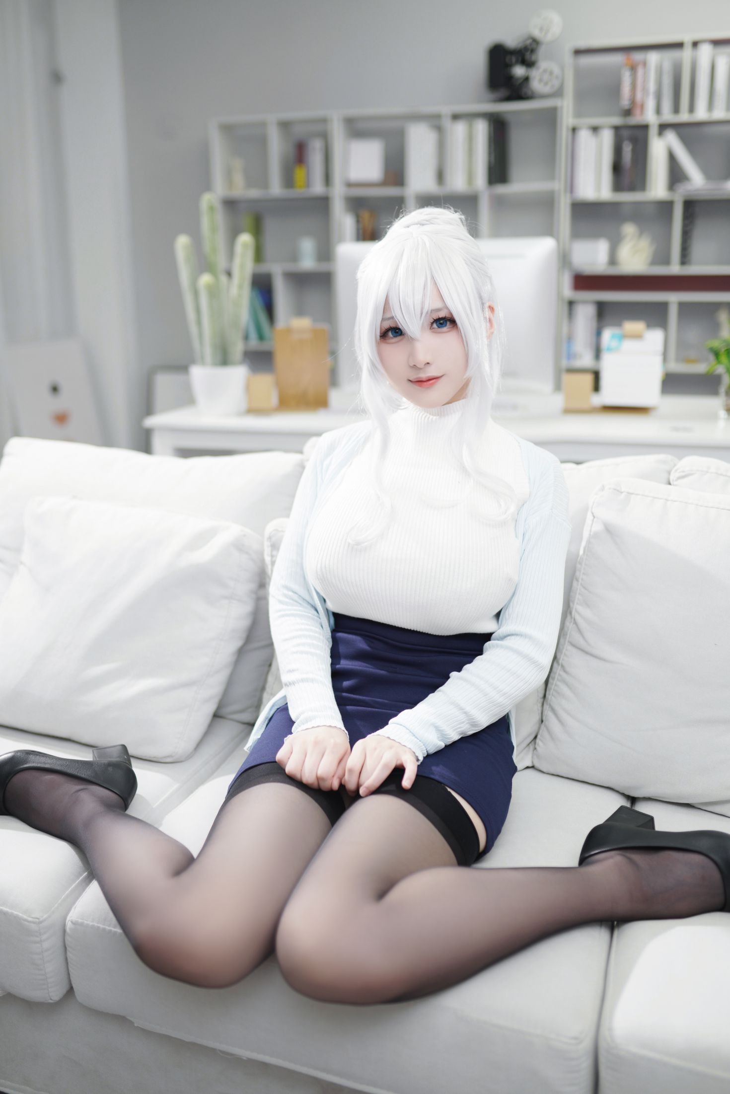 美女动漫博主幼愛youmeko性感Cosplay写真未亡人雪女 (54)