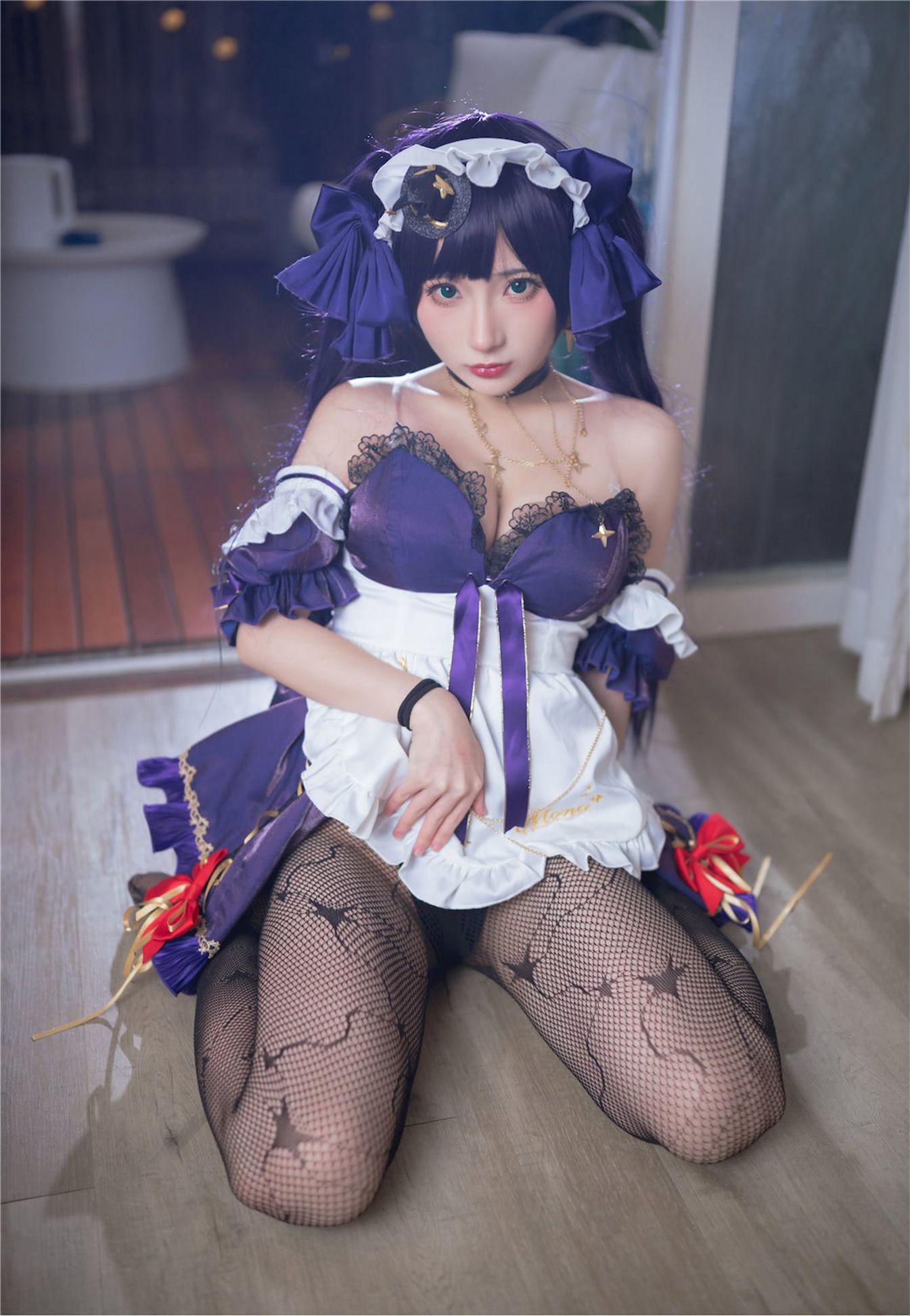 美女动漫博主是三不是世性感Cosplay写真原神莫娜女仆 (53)