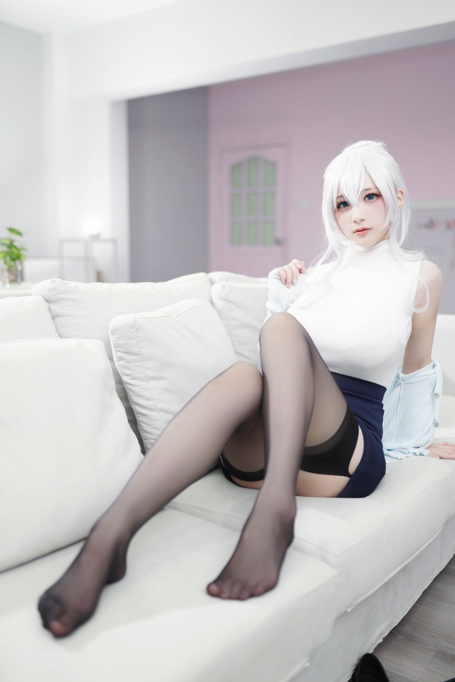 美女动漫博主幼愛youmeko性感Cosplay写真未亡人雪女 (21)