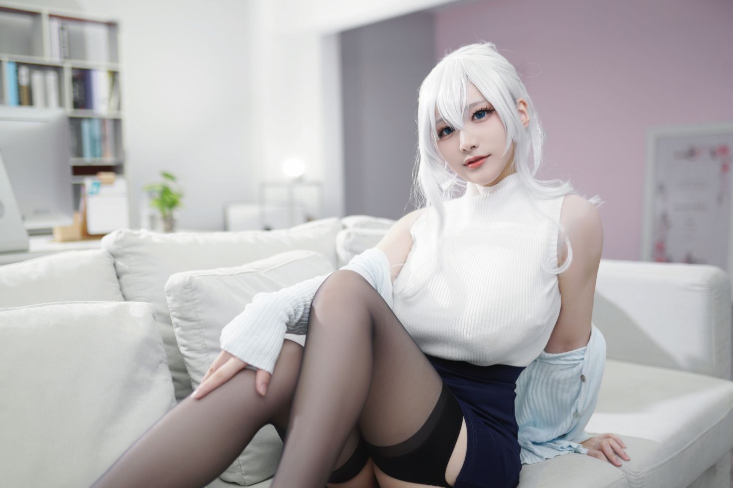 美女动漫博主幼愛youmeko性感Cosplay写真未亡人雪女 (22)